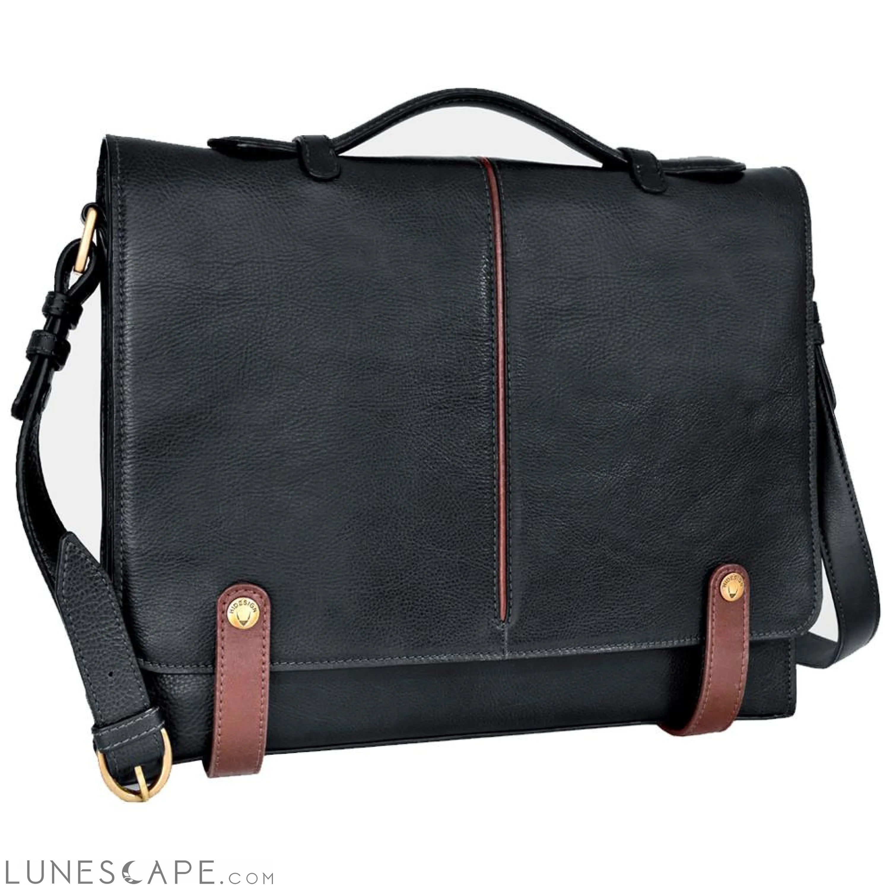 Eton 15" Laptop Compatible Leather Briefcase LUNESCAPE