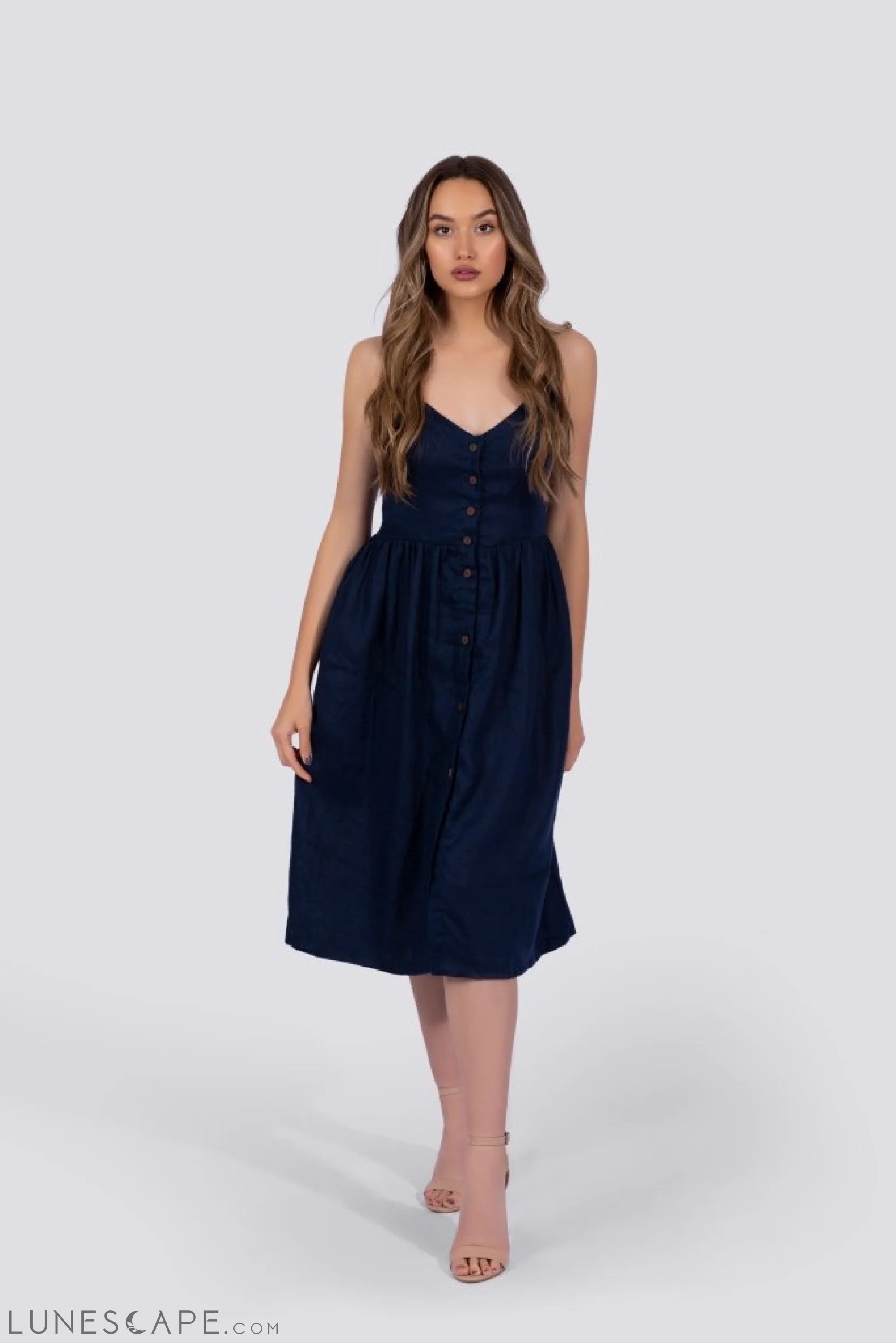 Everly Dress - Navy LUNESCAPE