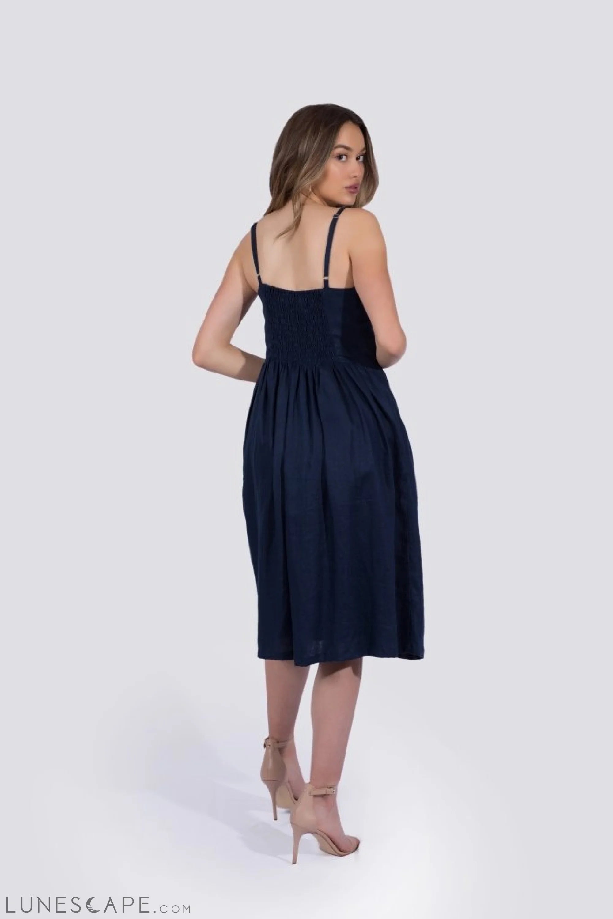 Everly Dress - Navy LUNESCAPE