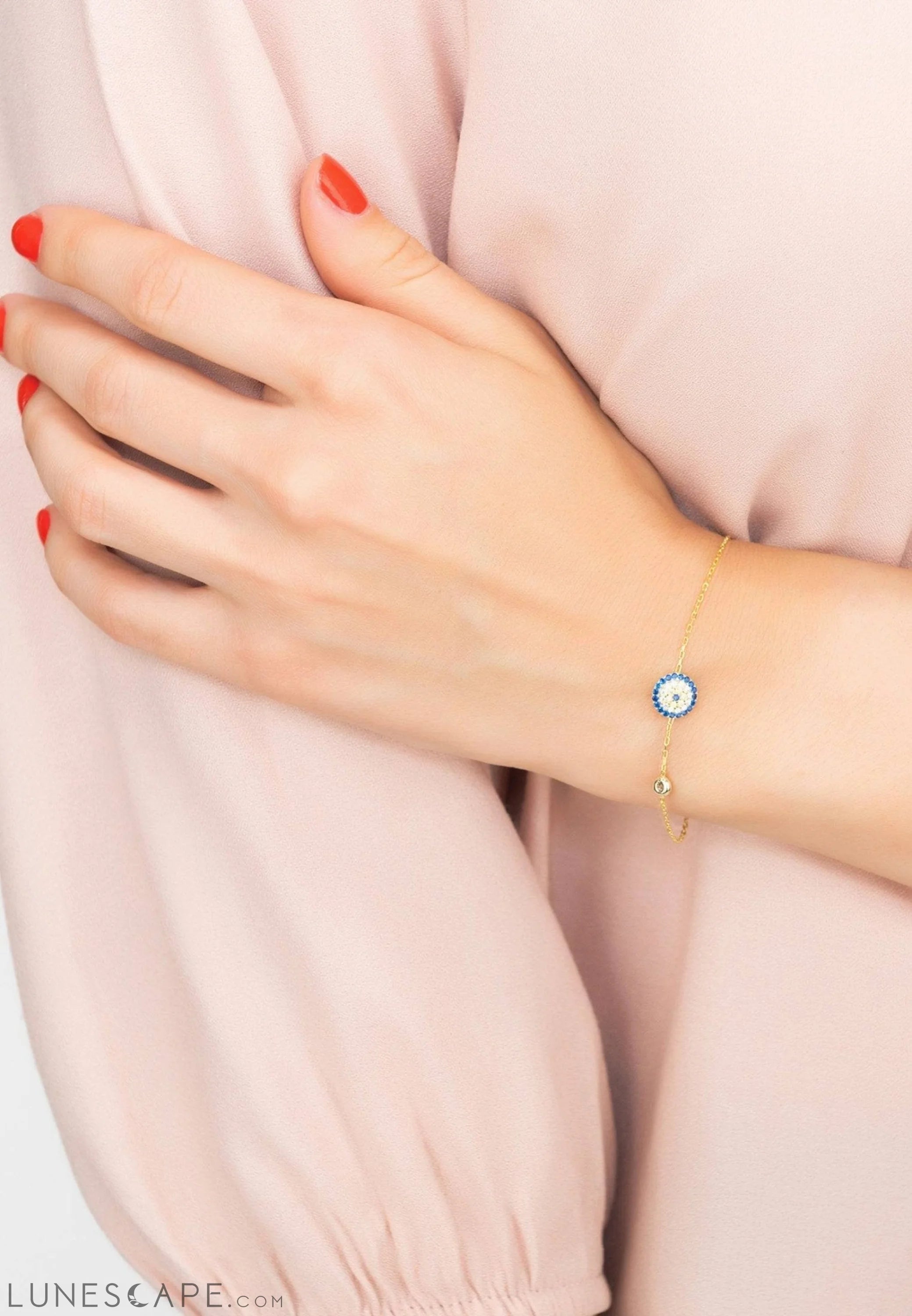 Evil Eye Bracelet Gold LUNESCAPE