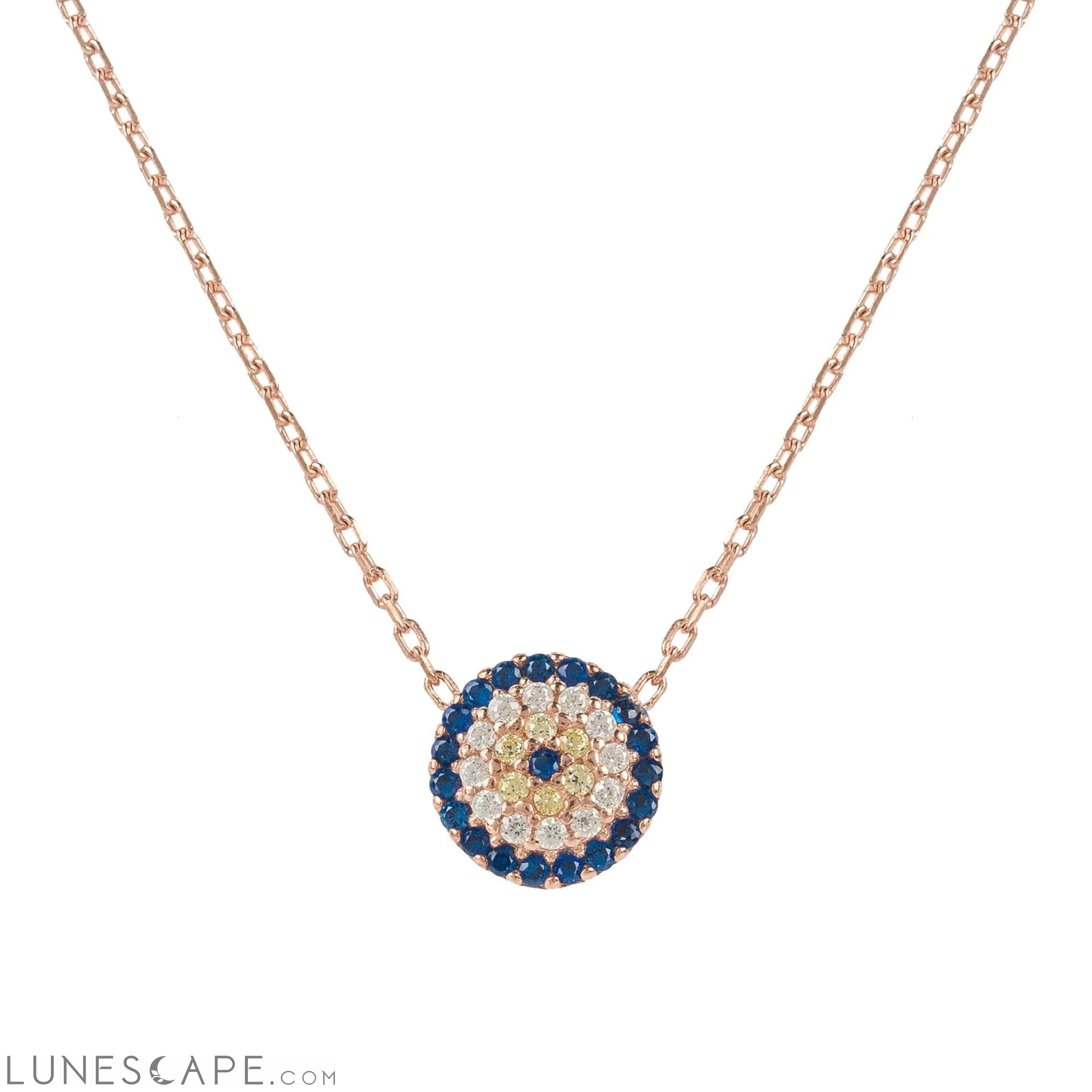 Evil Eye Necklace Rosegold LUNESCAPE