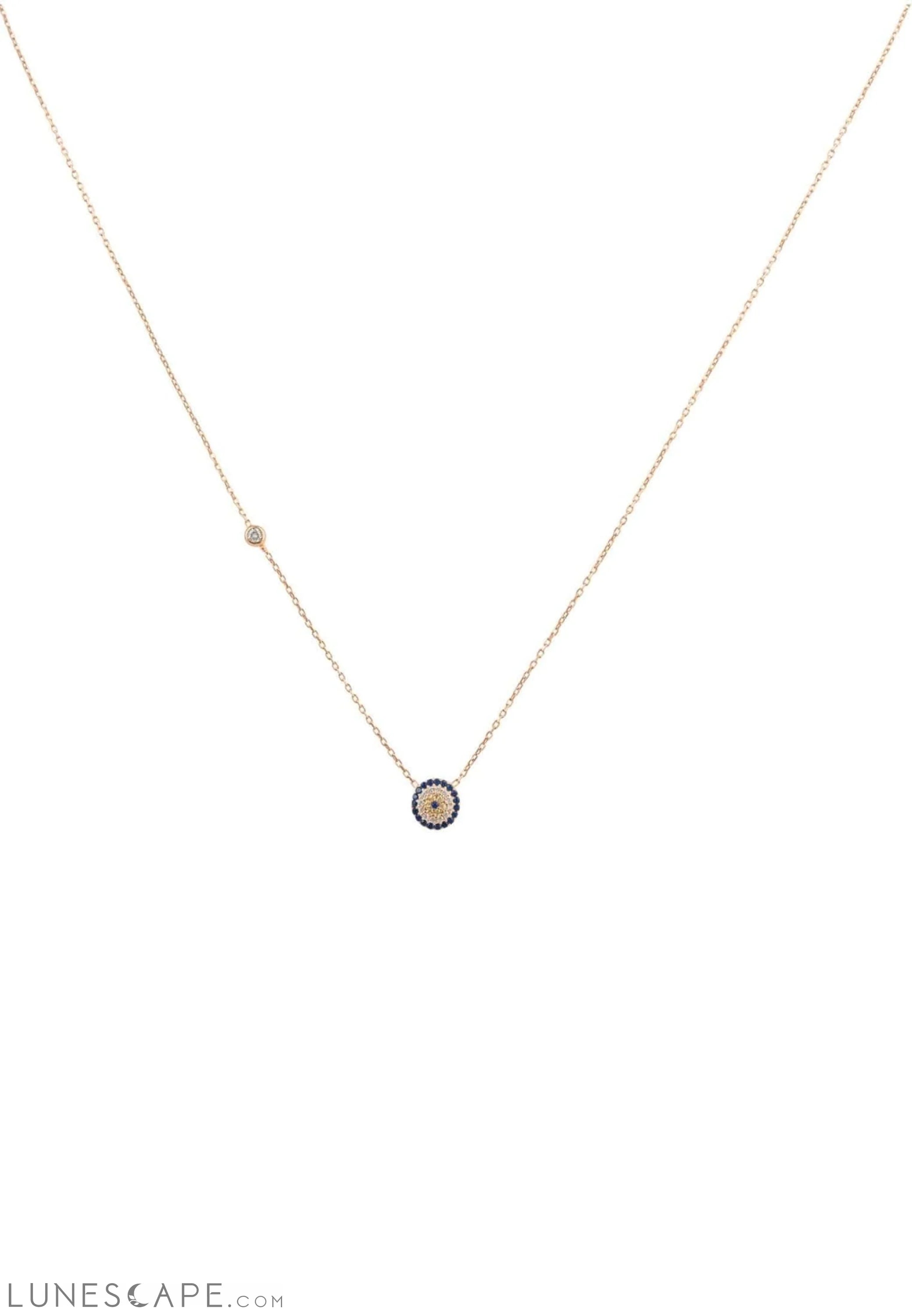 Evil Eye Necklace Rosegold LUNESCAPE