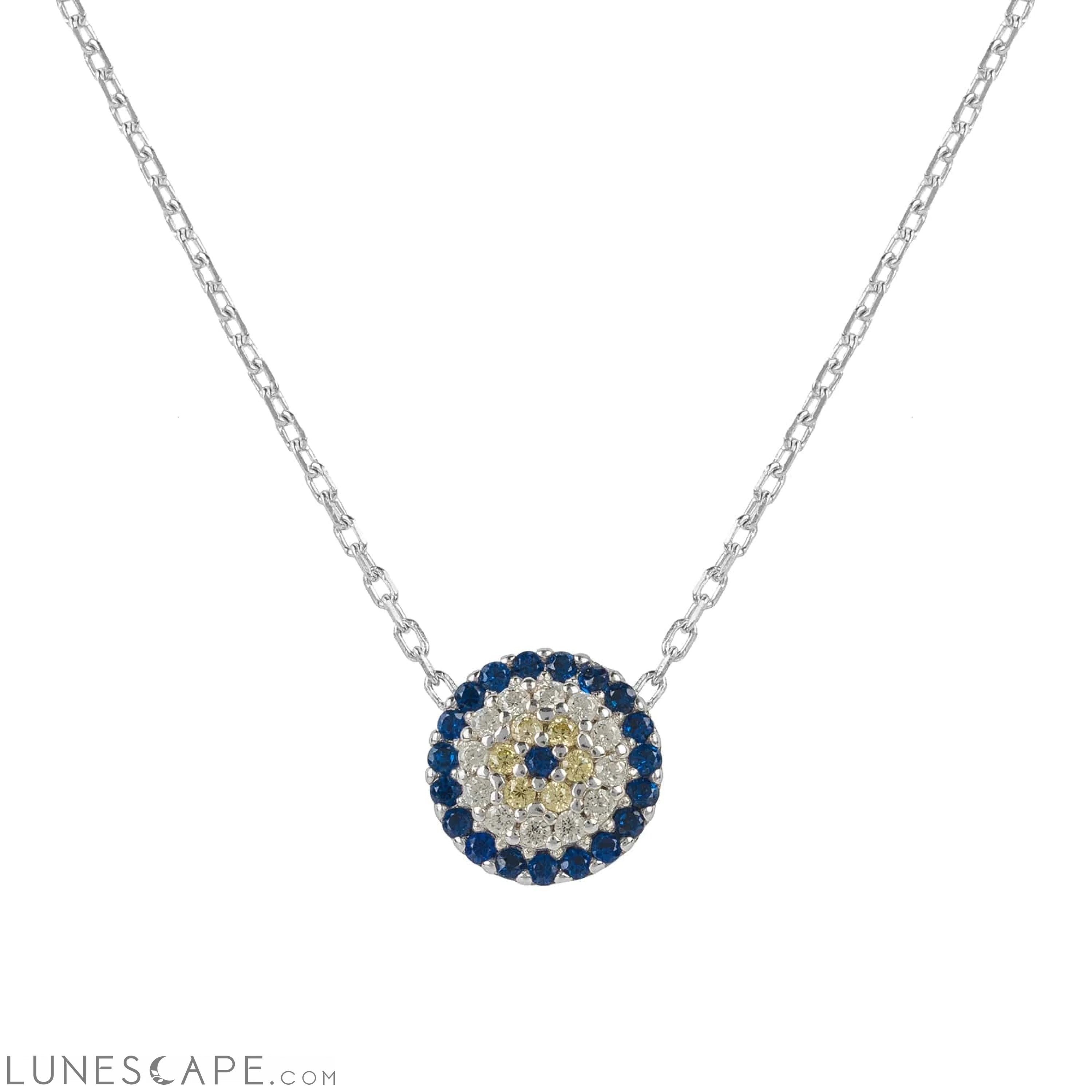 Evil Eye Necklace Silver LUNESCAPE