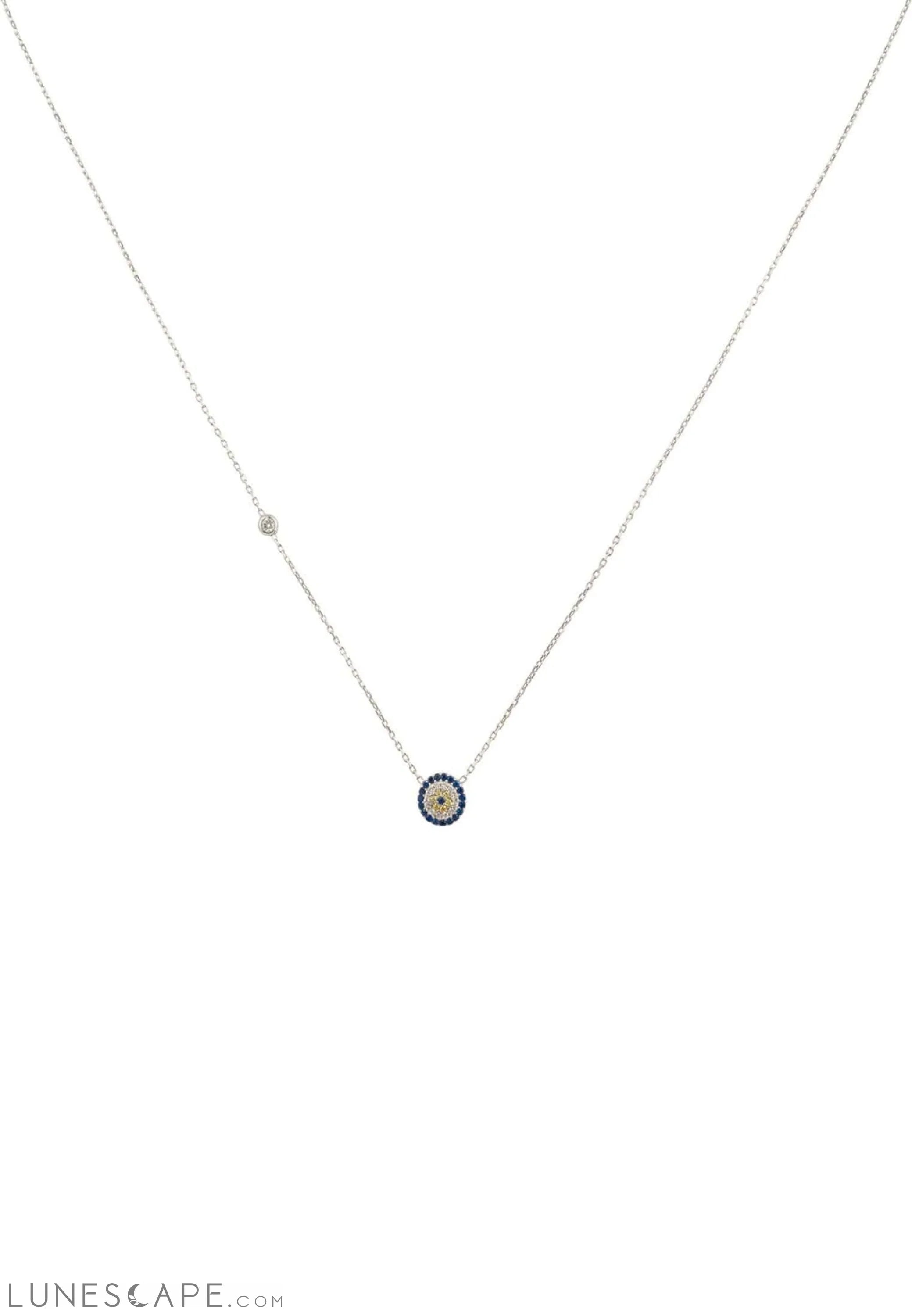Evil Eye Necklace Silver LUNESCAPE