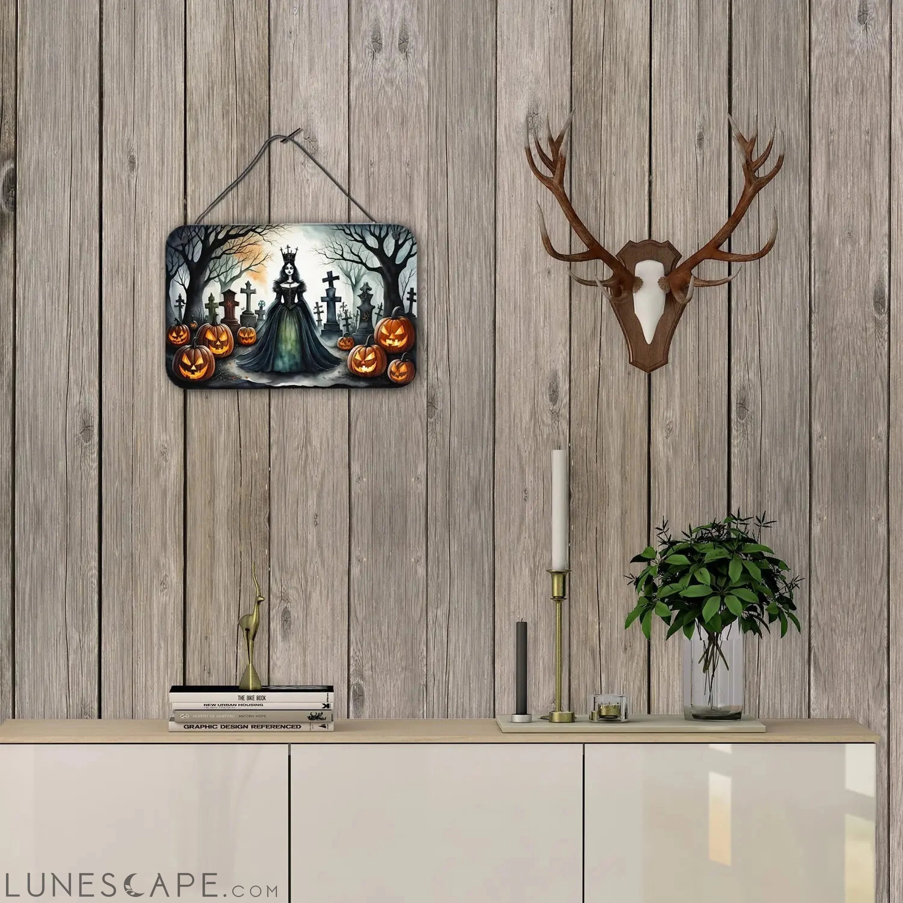 Evil Queen Spooky Halloween Wall or Door Hanging Prints LUNESCAPE