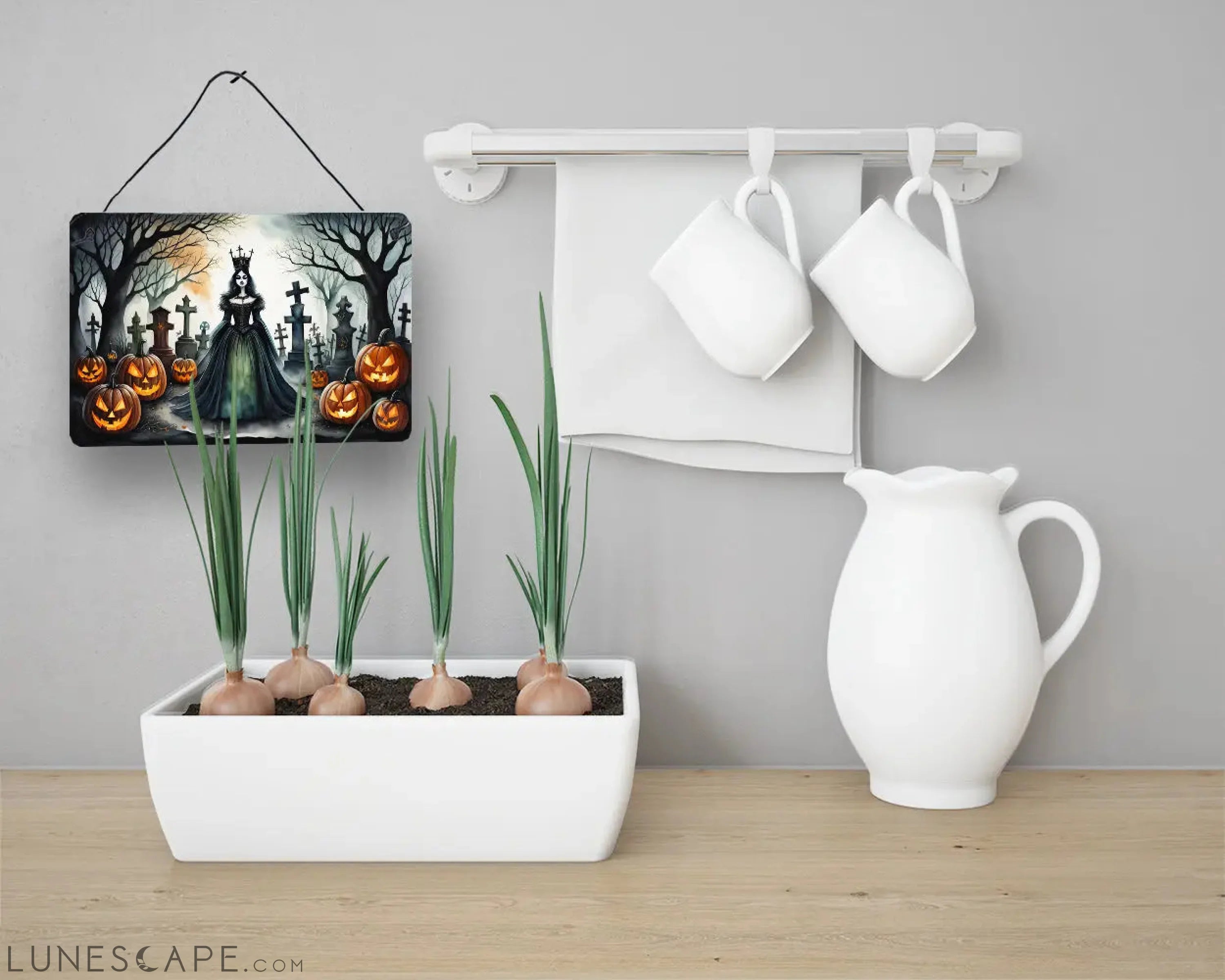 Evil Queen Spooky Halloween Wall or Door Hanging Prints LUNESCAPE