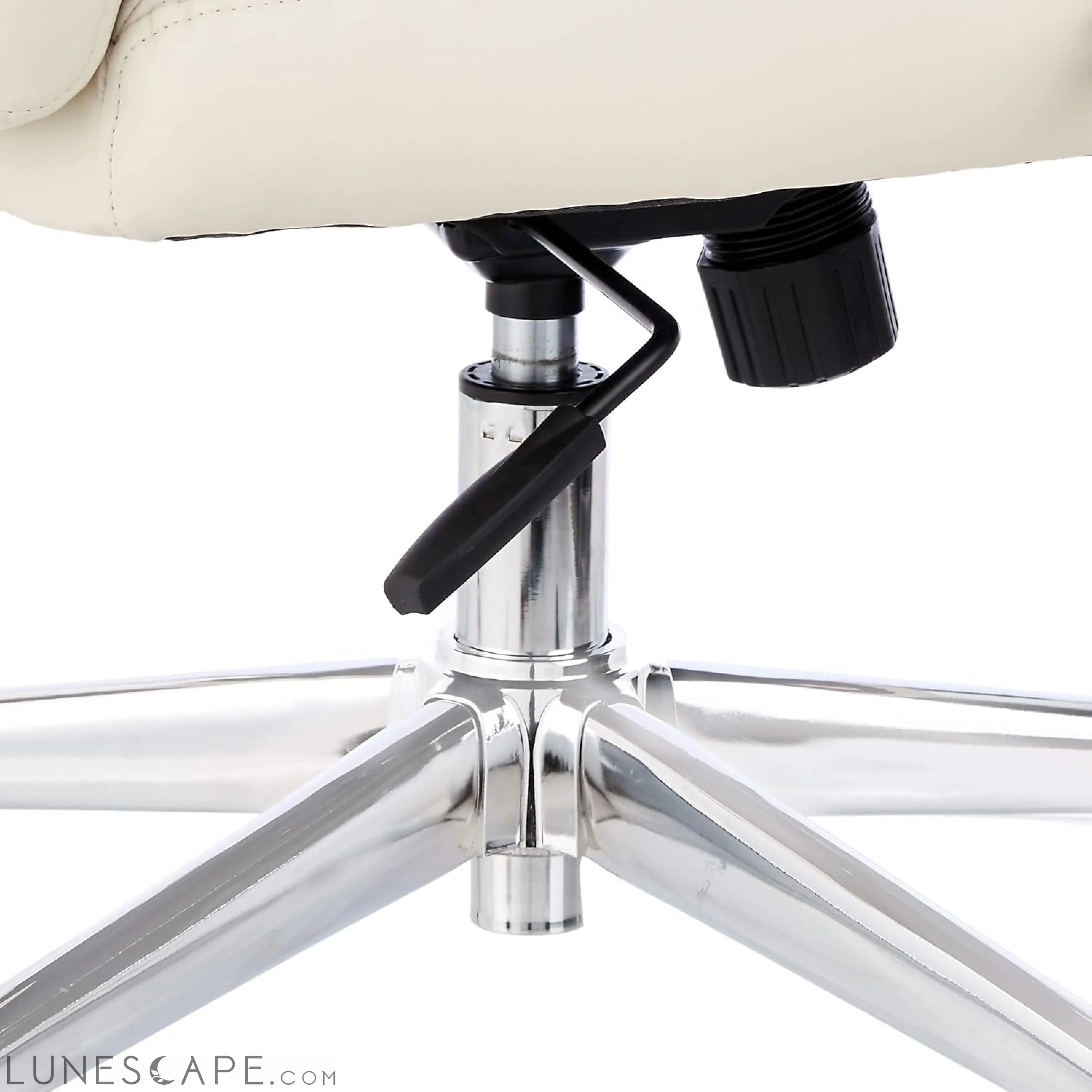 Executive Desk Chair, 275Lb Capacity, Oversized Cushion, Ivory Bonded LUNESCAPE