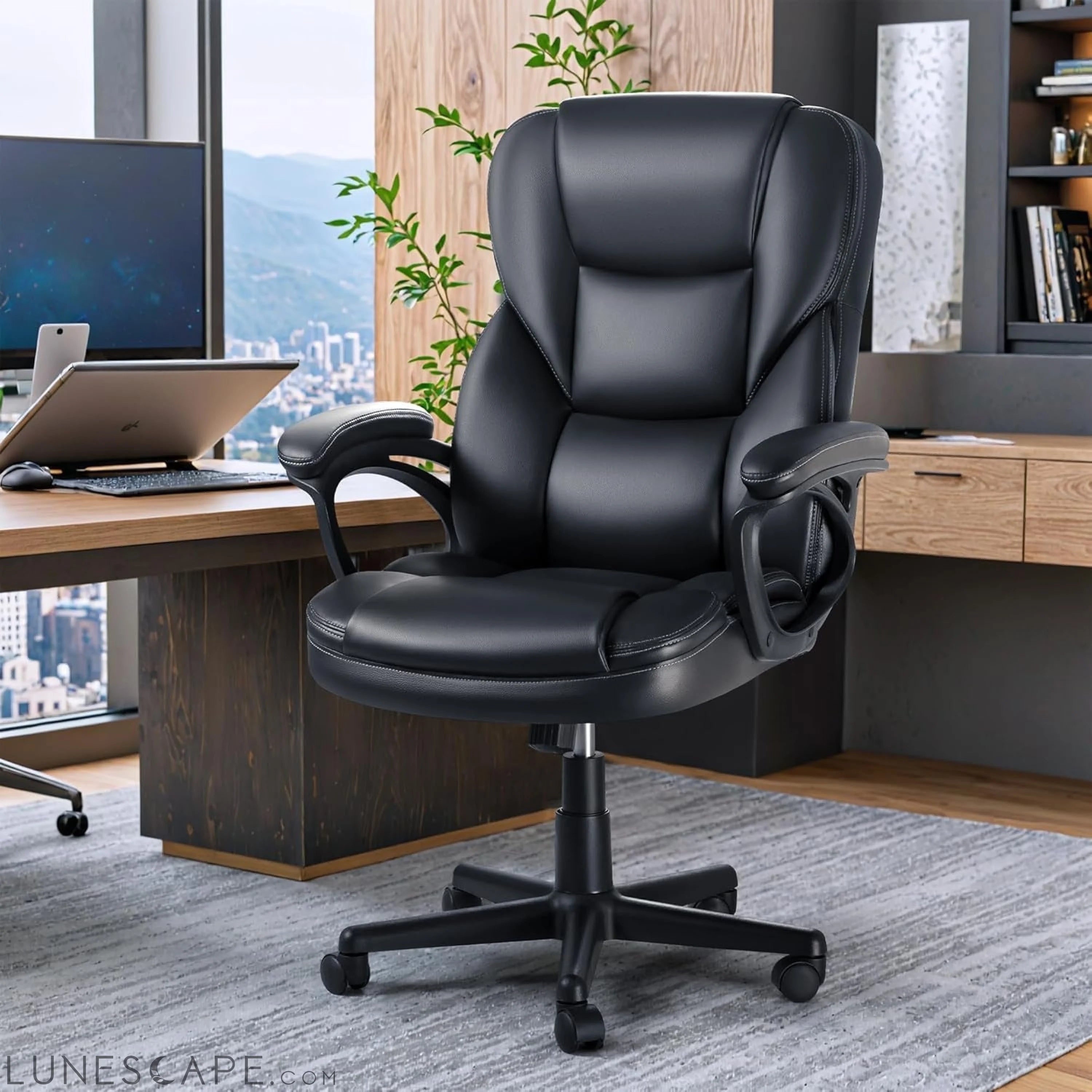 Executive Office Chair High Back Managerial Home Desk Chair, LUNESCAPE