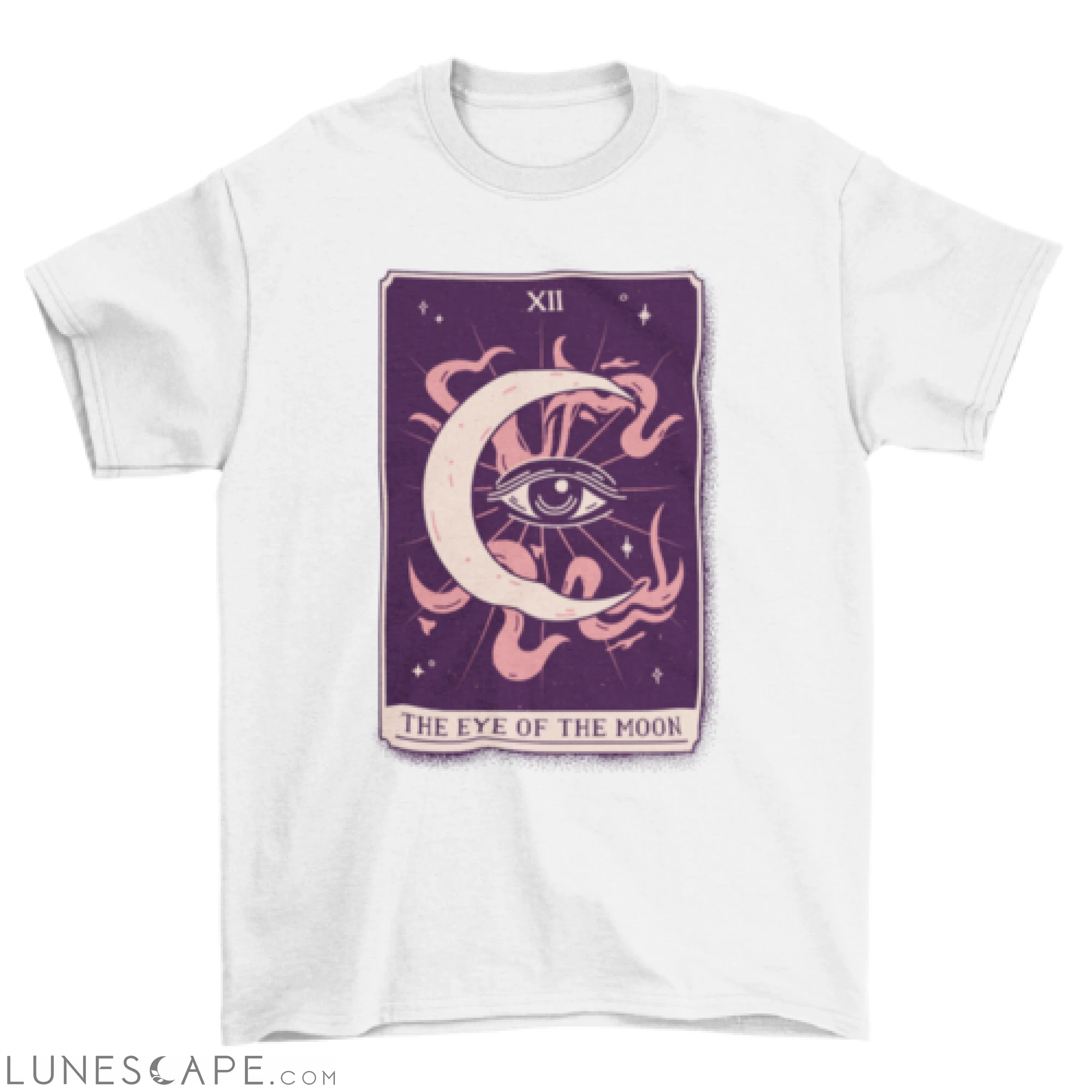 Eye on the moon mystical tarot card t-shirt design LUNESCAPE