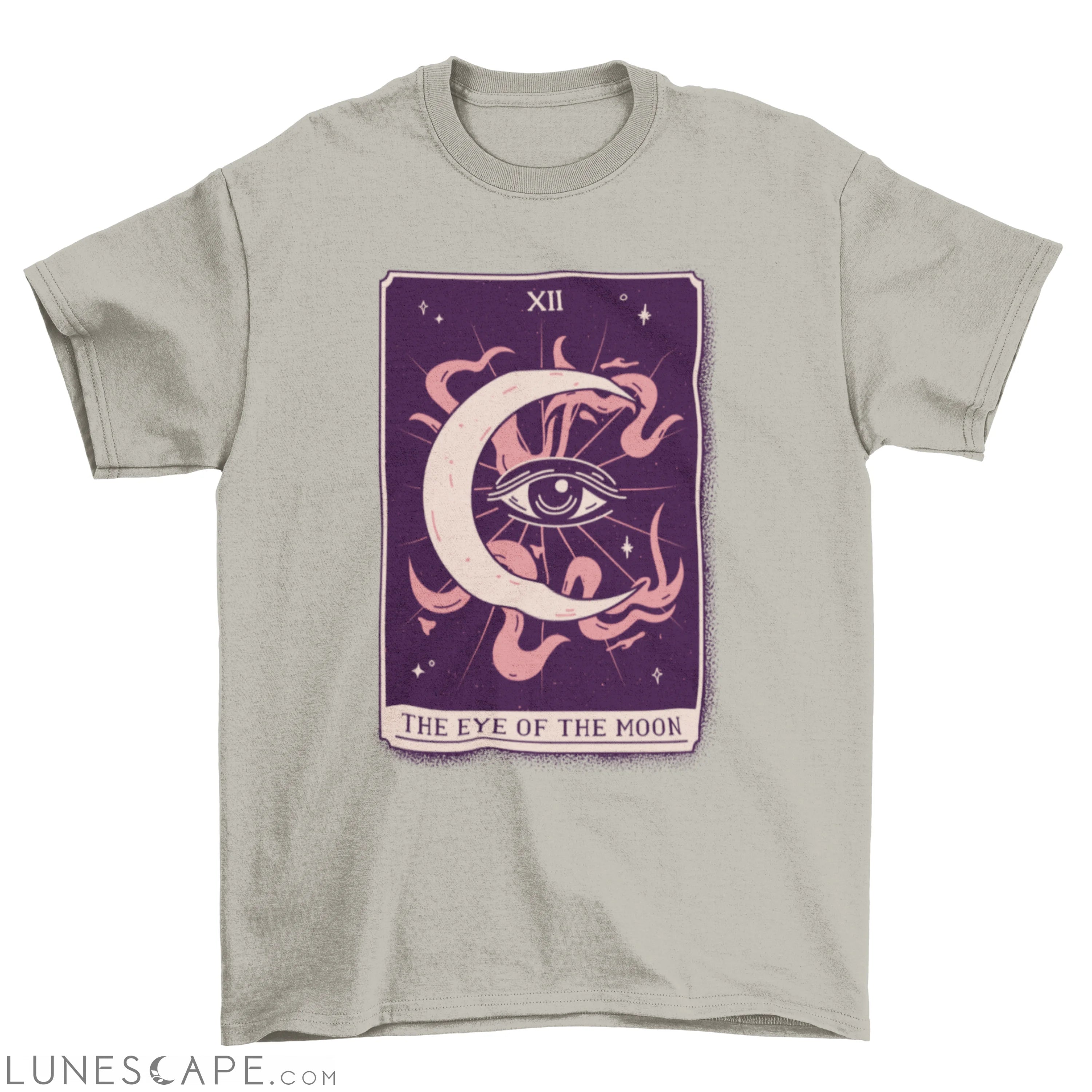Eye on the moon mystical tarot card t-shirt design LUNESCAPE