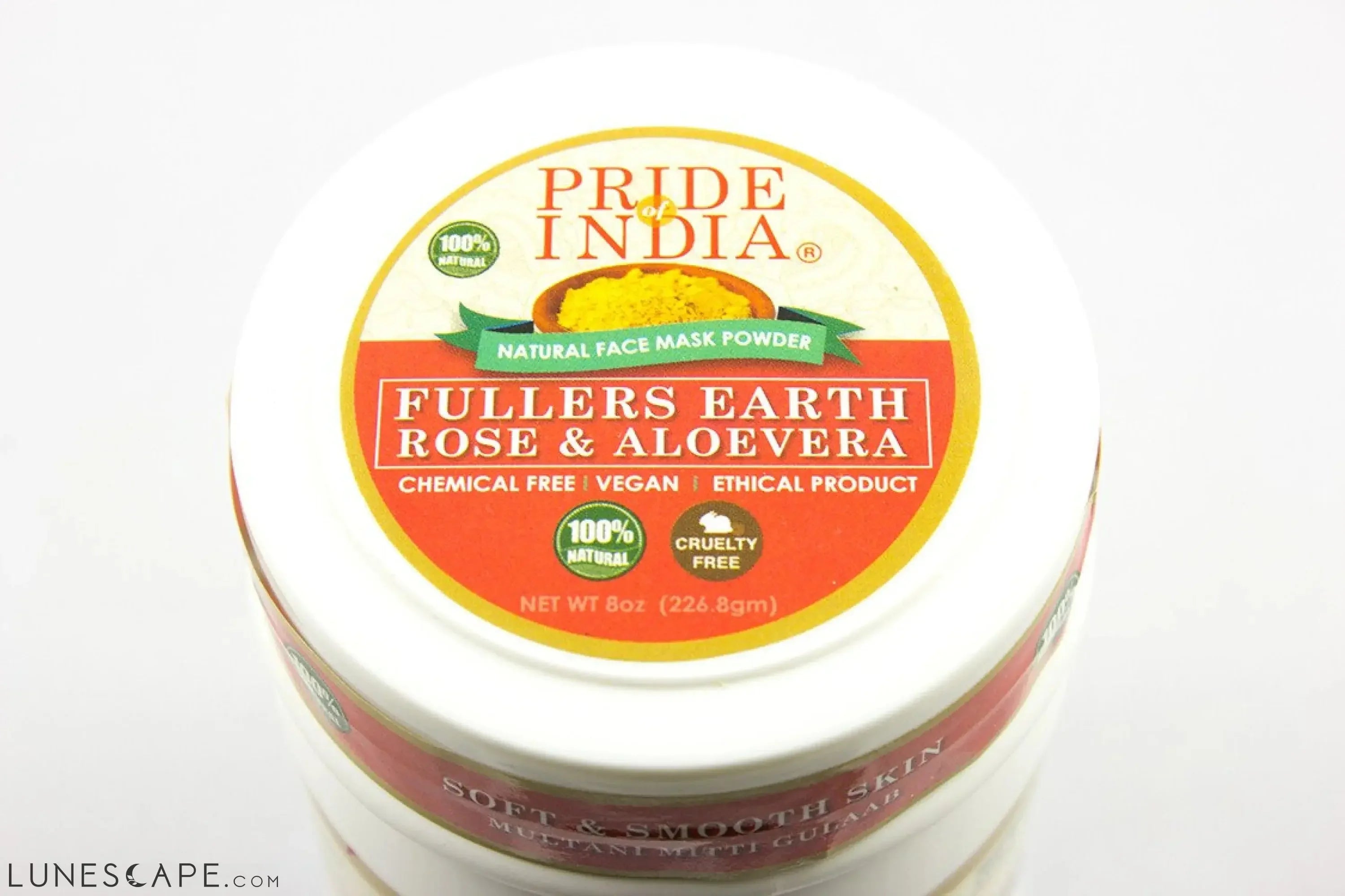 Face Glow- Fuller’s Earth w/ Rose & Aloe Vera- 12 Individual Sachets LUNESCAPE