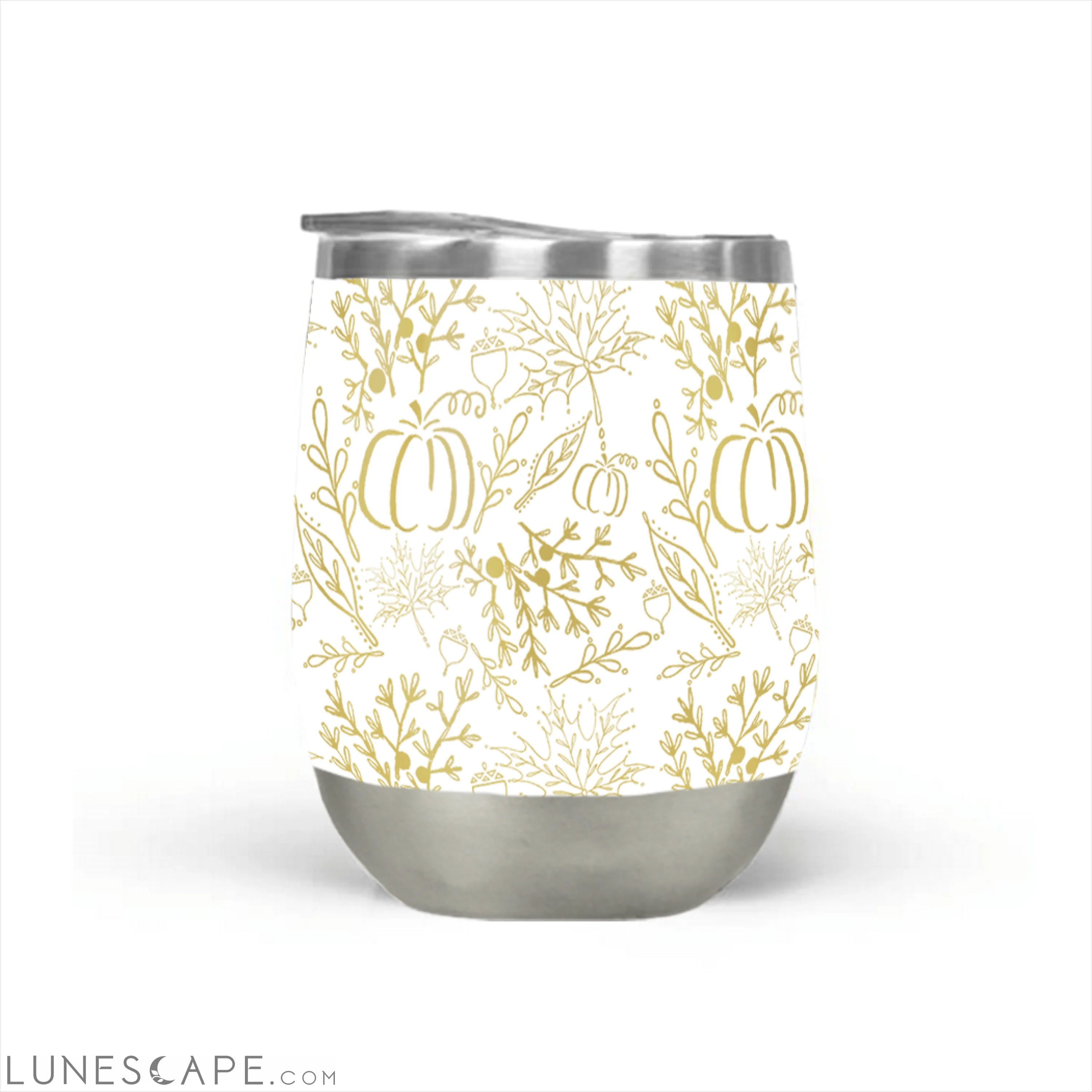 Fall Pattern Stemless Wine Tumbler LUNESCAPE