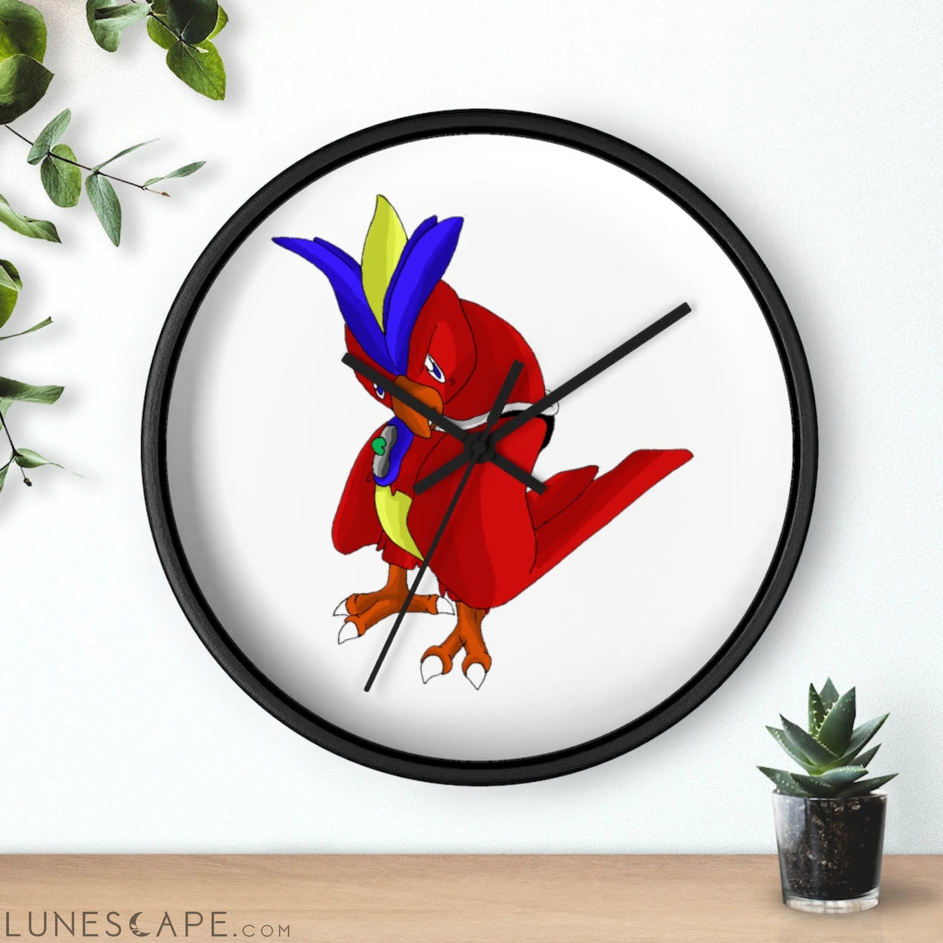 Faulkoneir Wall clock LUNESCAPE
