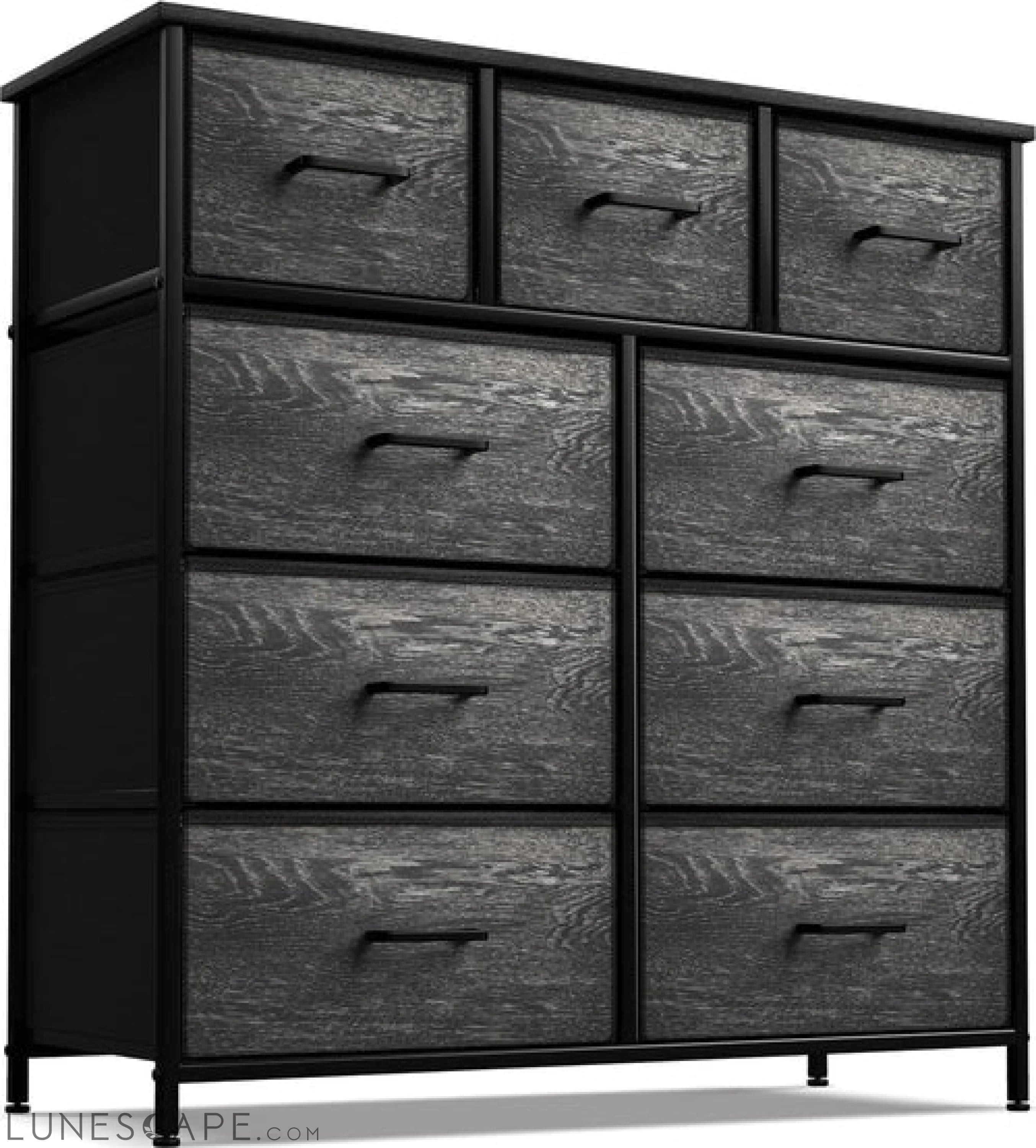 Faux Wood Dresser with 9 Drawers LUNESCAPE