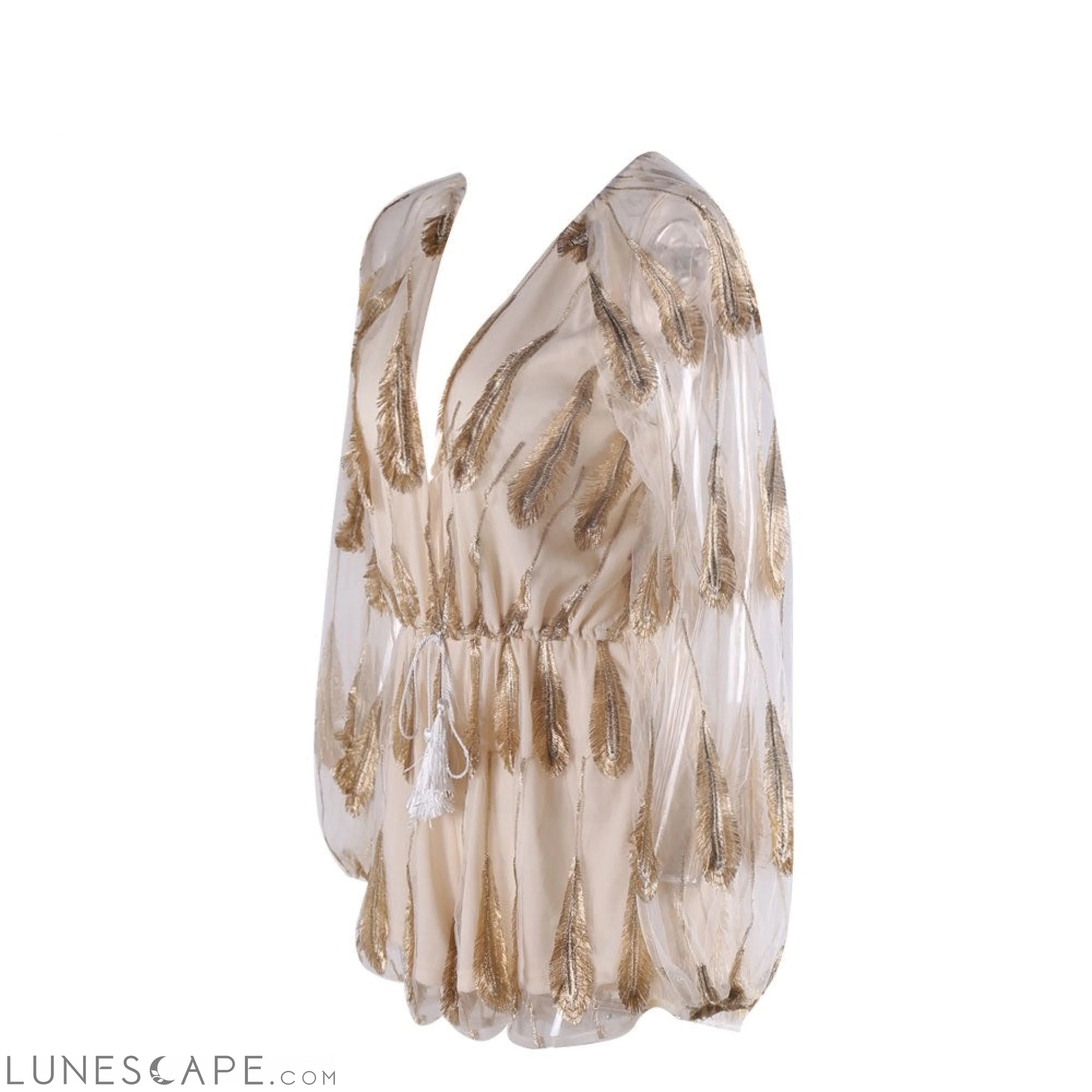 Feathered Mesh Play Suit LUNESCAPE