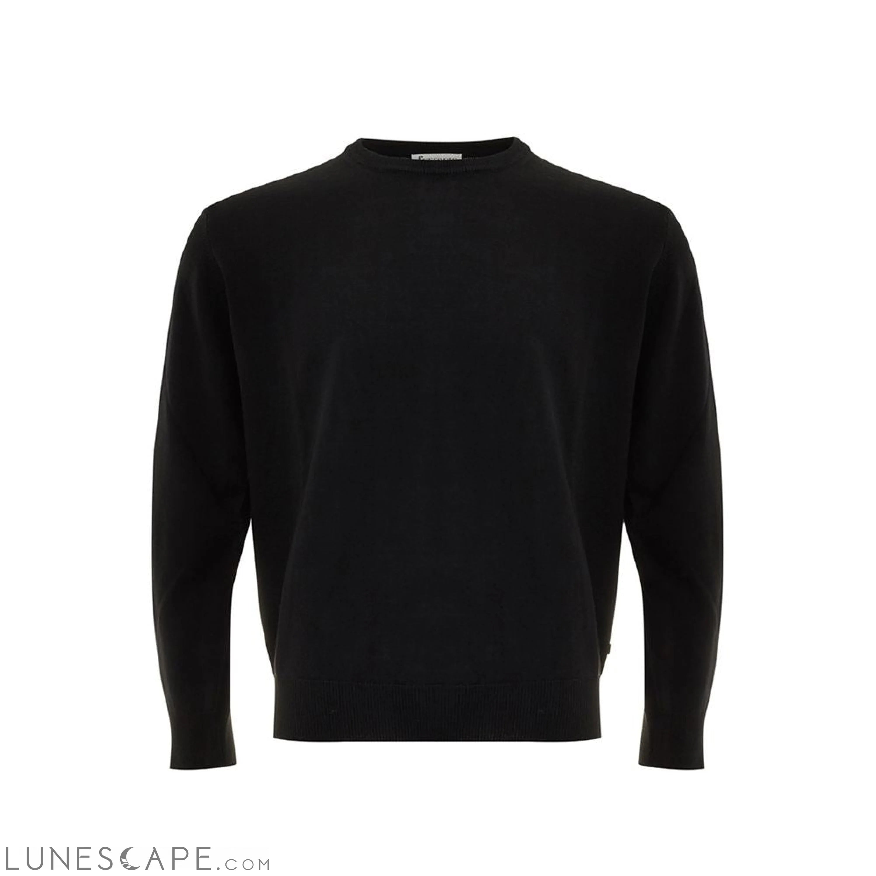 FERRANTE Elegant Black Wool Sweater for Men LUNESCAPE