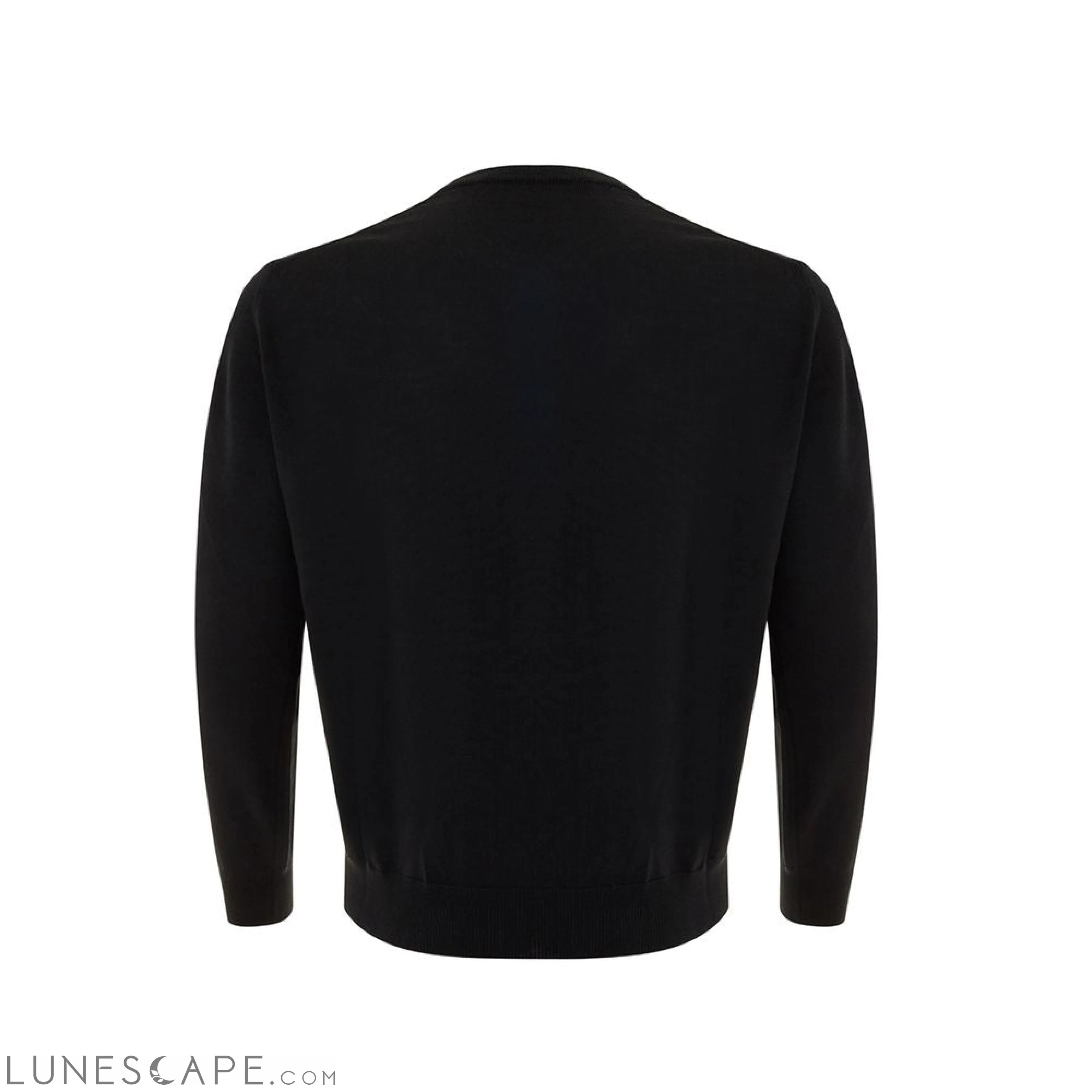 FERRANTE Elegant Black Wool Sweater for Men LUNESCAPE