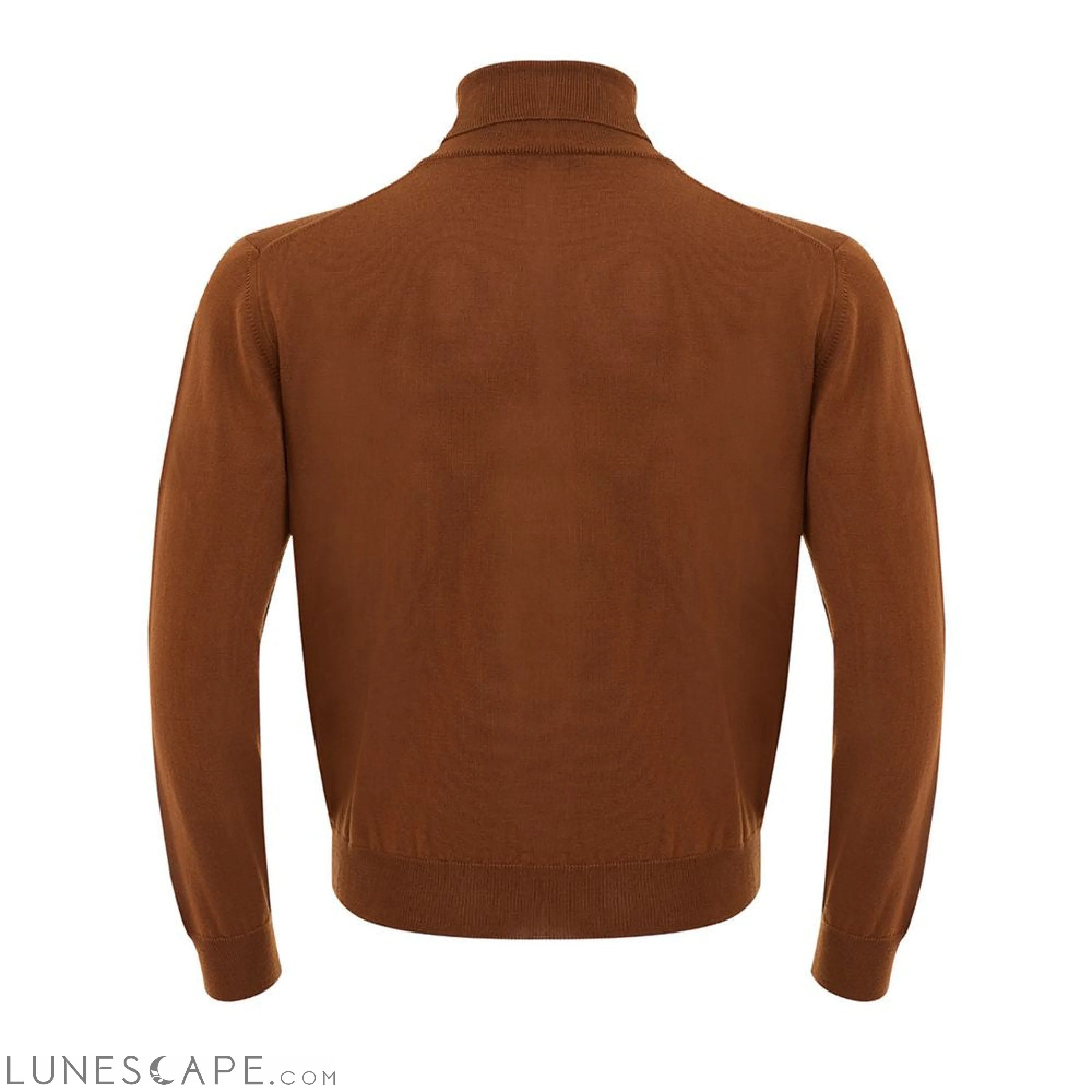 FERRANTE Elegant Brown Wool Sweater for Men LUNESCAPE