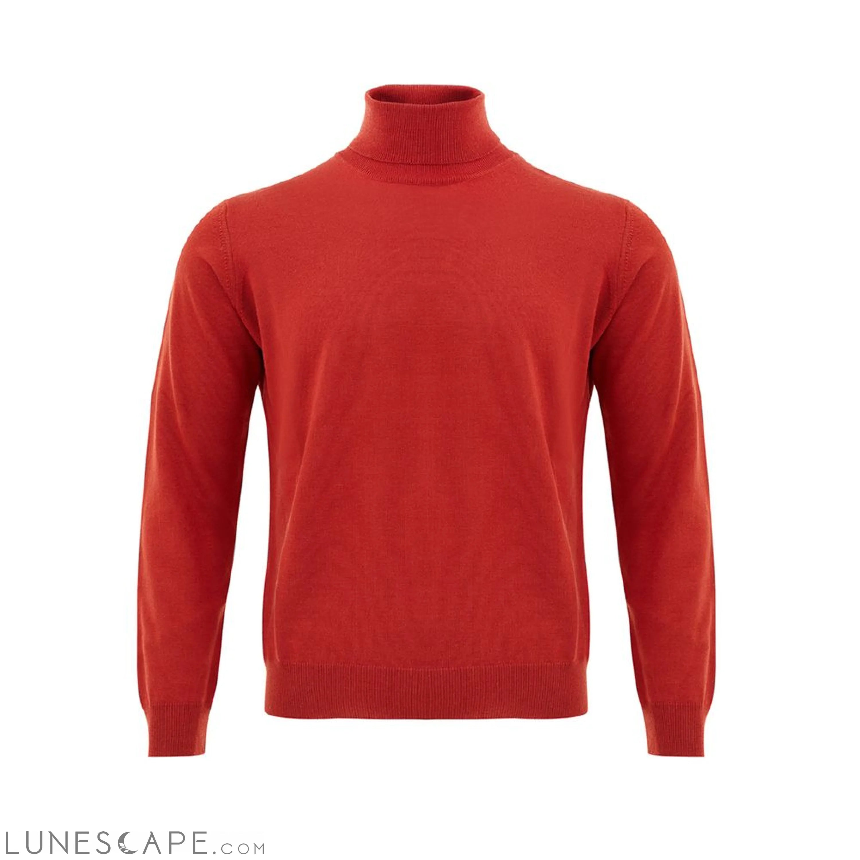 FERRANTE Elegant Wool Rich Red Sweater LUNESCAPE