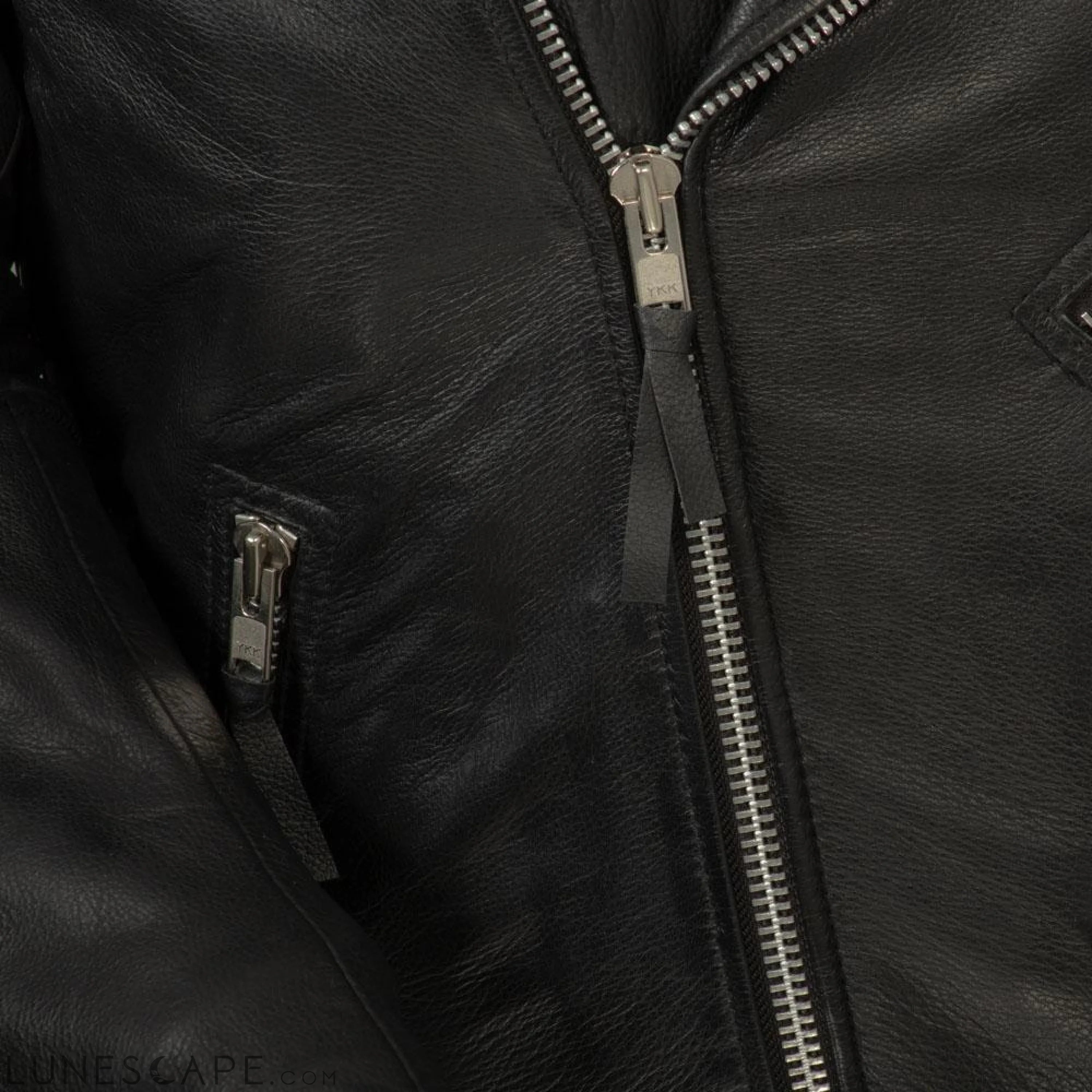 Fillmore - Men's Leather Motorcycle Jacket (Black) LUNESCAPE