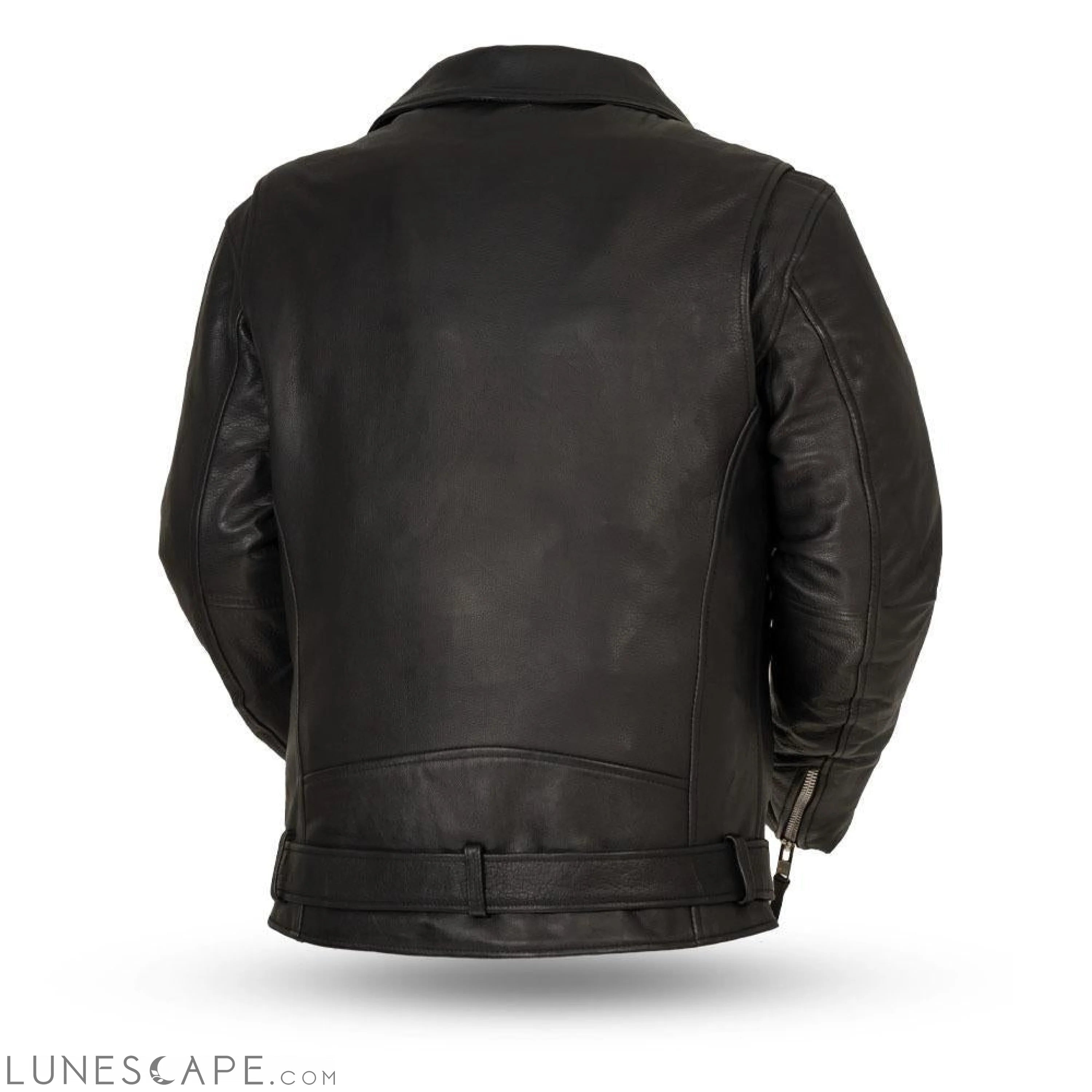 Fillmore - Men's Leather Motorcycle Jacket (Black) LUNESCAPE