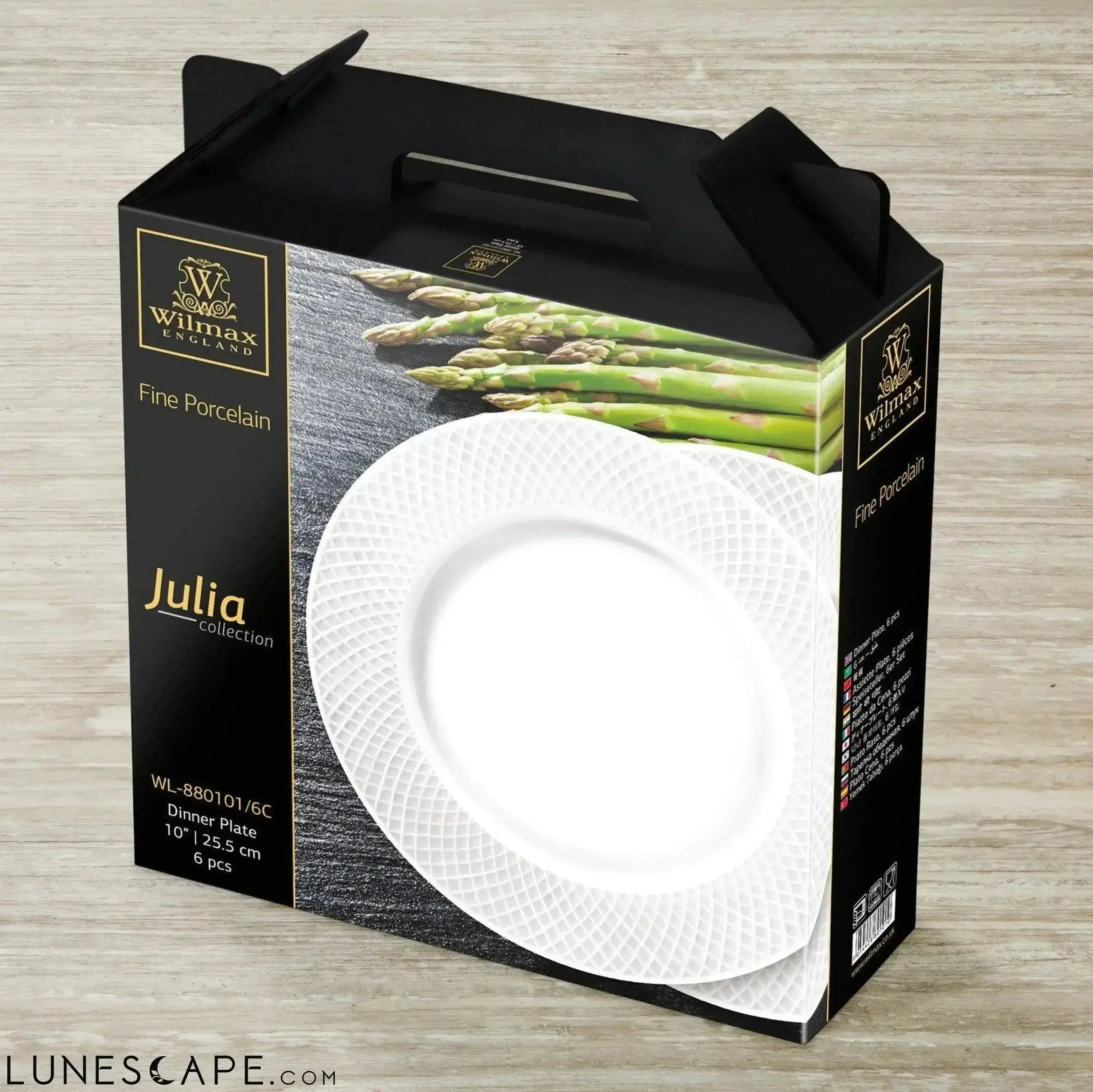Fine Porcelain Dinner Plates - Set of 6 LUNESCAPE