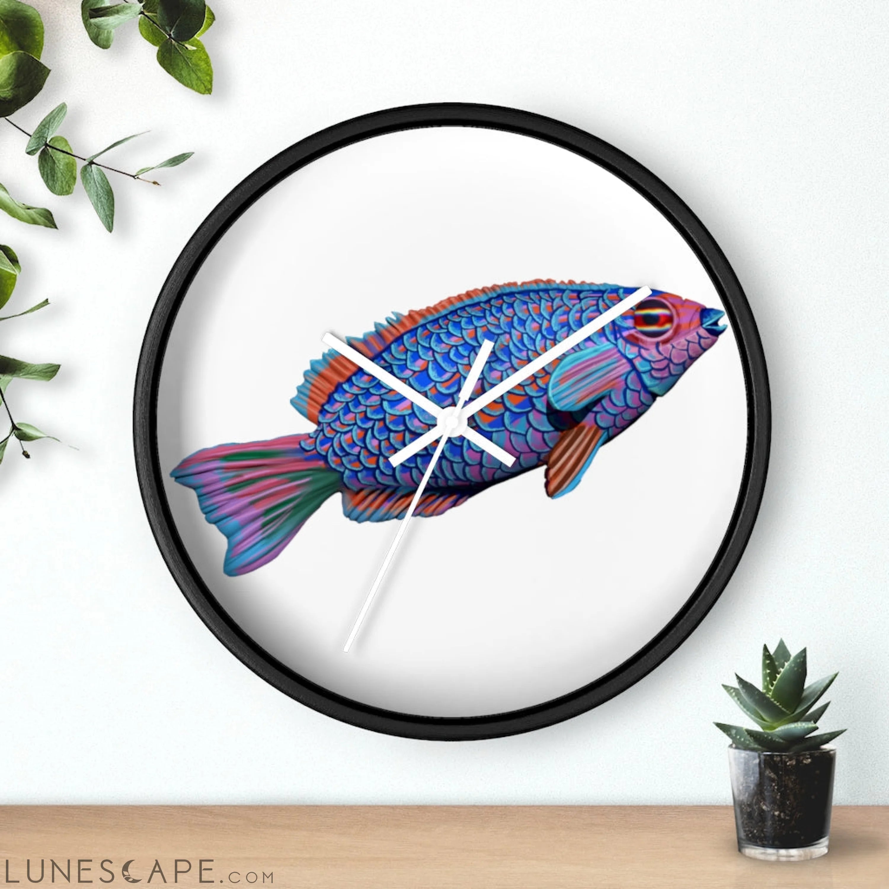 Fish Concept Wall clock LUNESCAPE