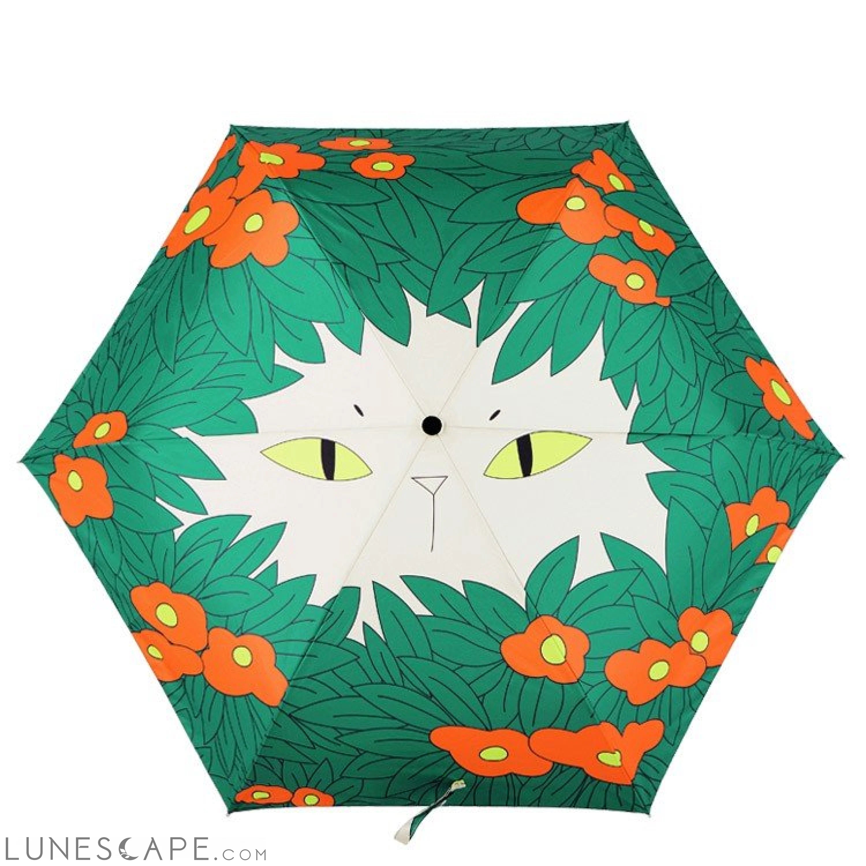 Flowers Cat Sunny Umbrella LUNESCAPE