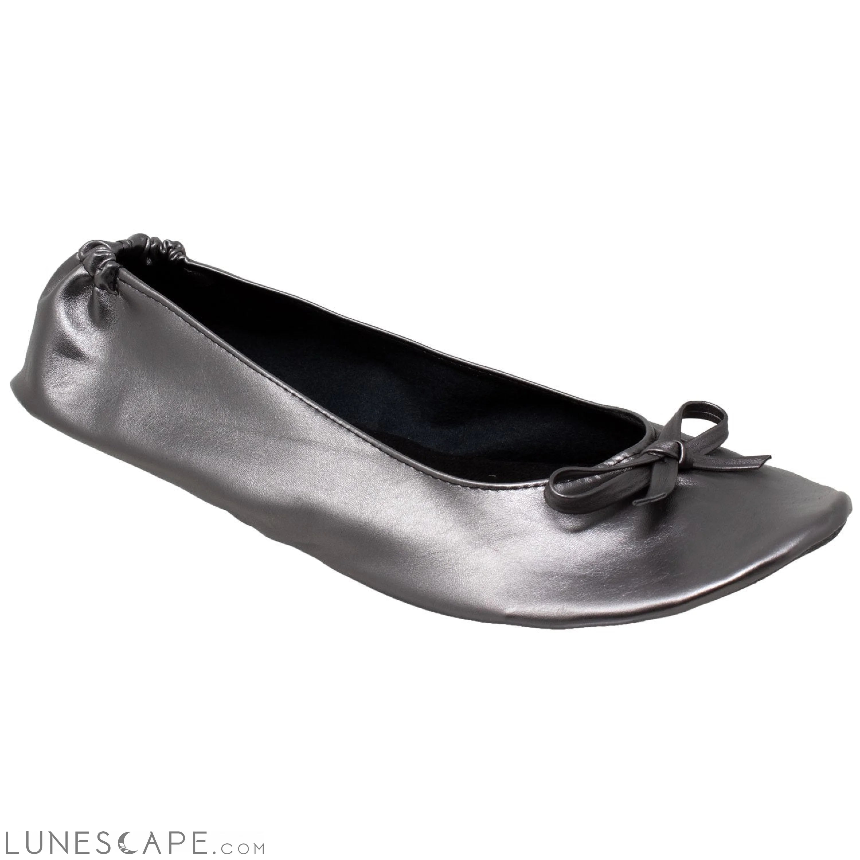Foldable Ballet Flats Women's Travel Portable Comfortable Shoes Gray LUNESCAPE