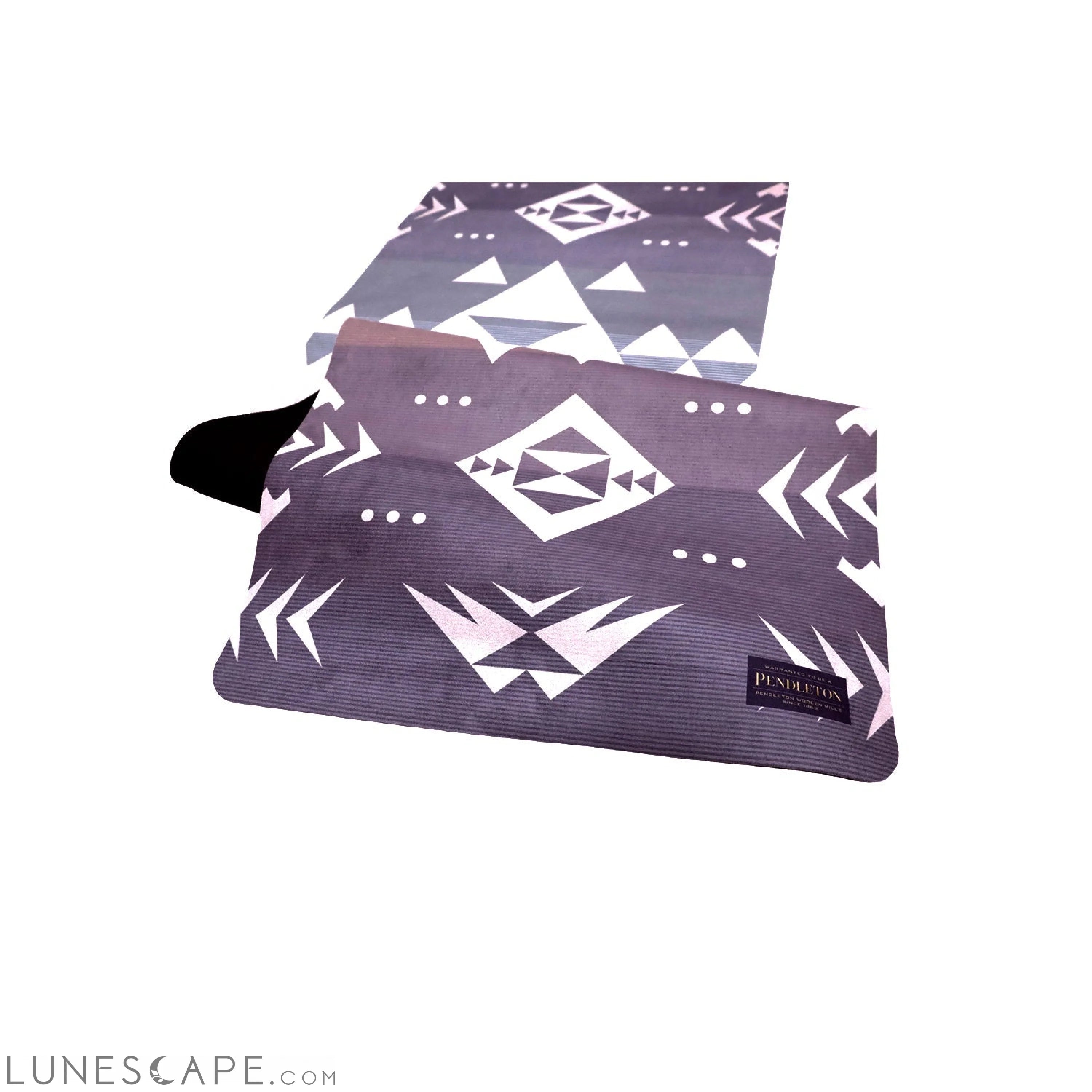 Foldable Suede Yoga Mat Pendleton Agate Beach Travel Mat LUNESCAPE