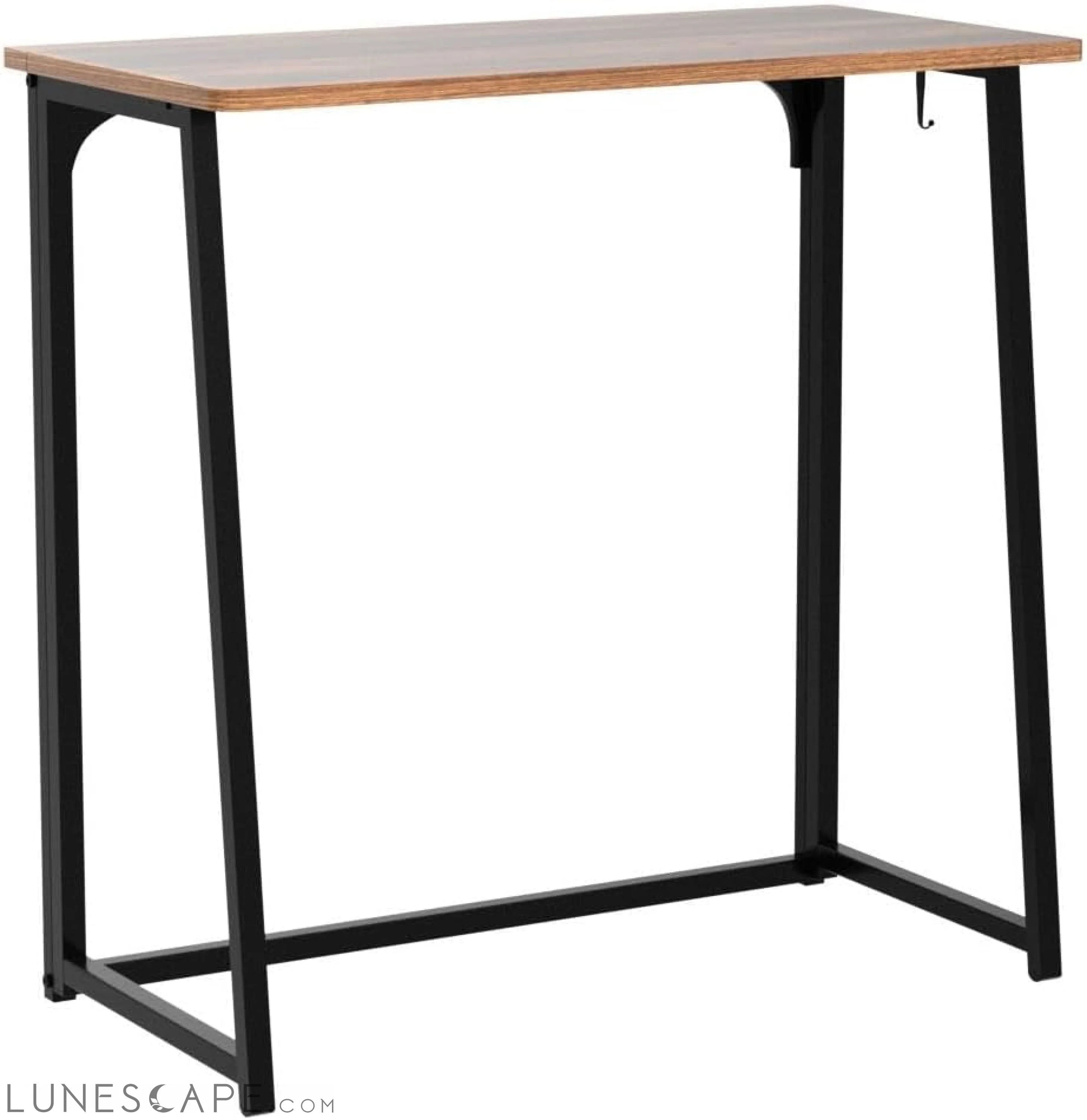 Folding Computer Desk, Small Writing Desk 31.5", Space-Saving Foldable LUNESCAPE