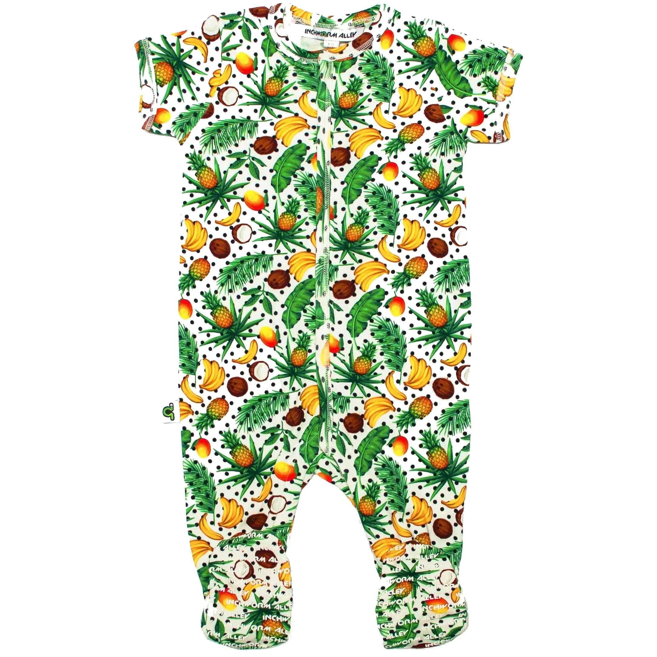 Footie - Short Sleeve - Fruity Dots LUNESCAPE