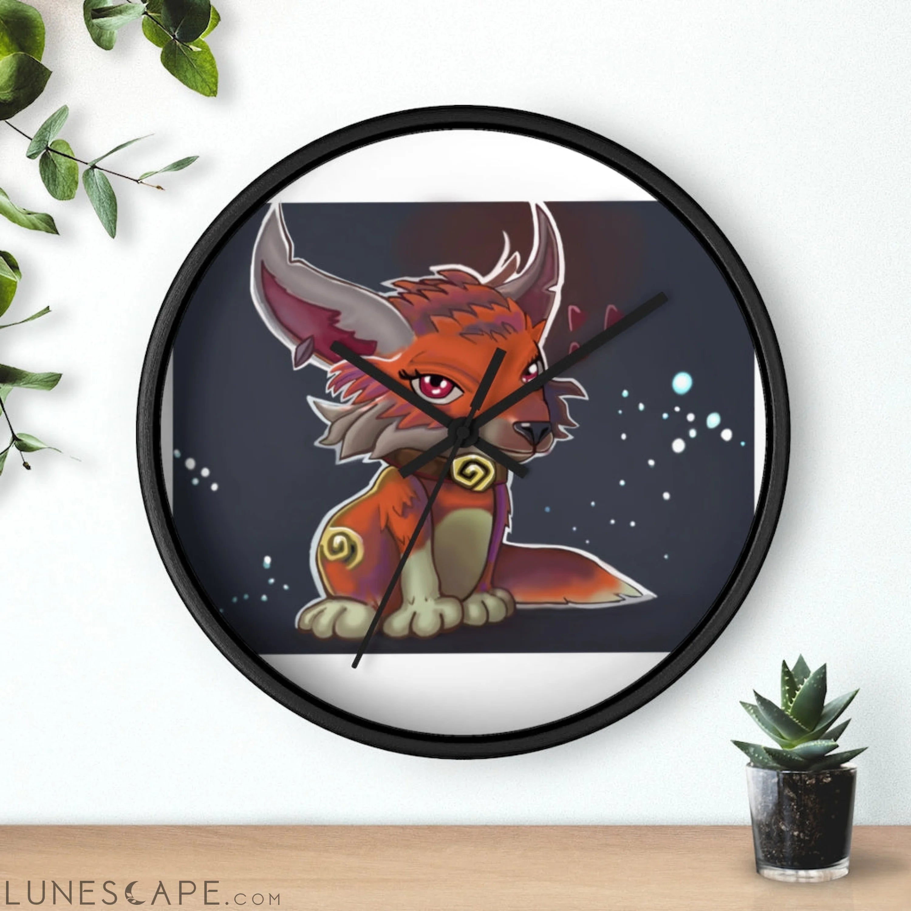 Foxxy Wall clock LUNESCAPE