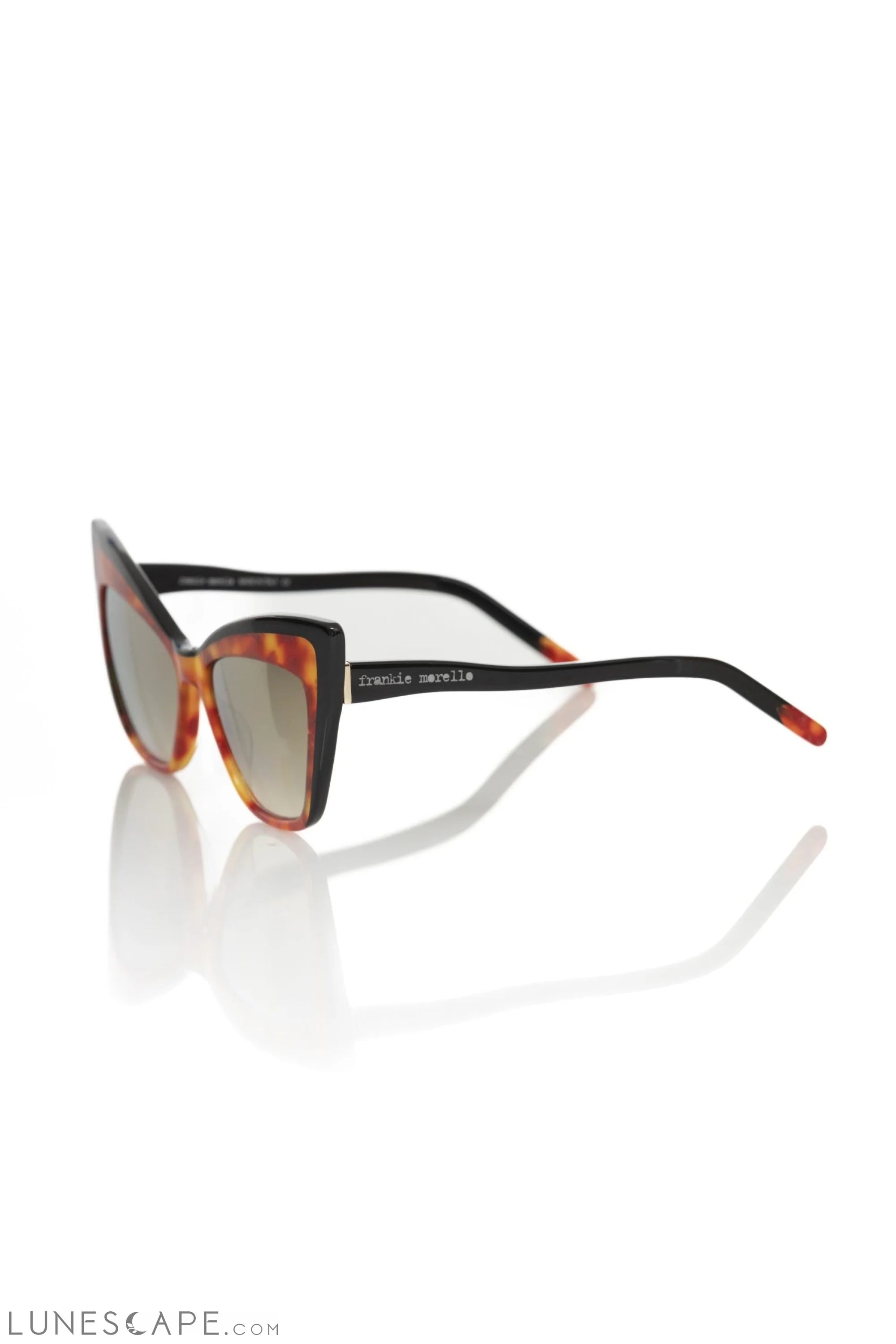 Frankie Morello Brown Acetate Women Sunglass LUNESCAPE