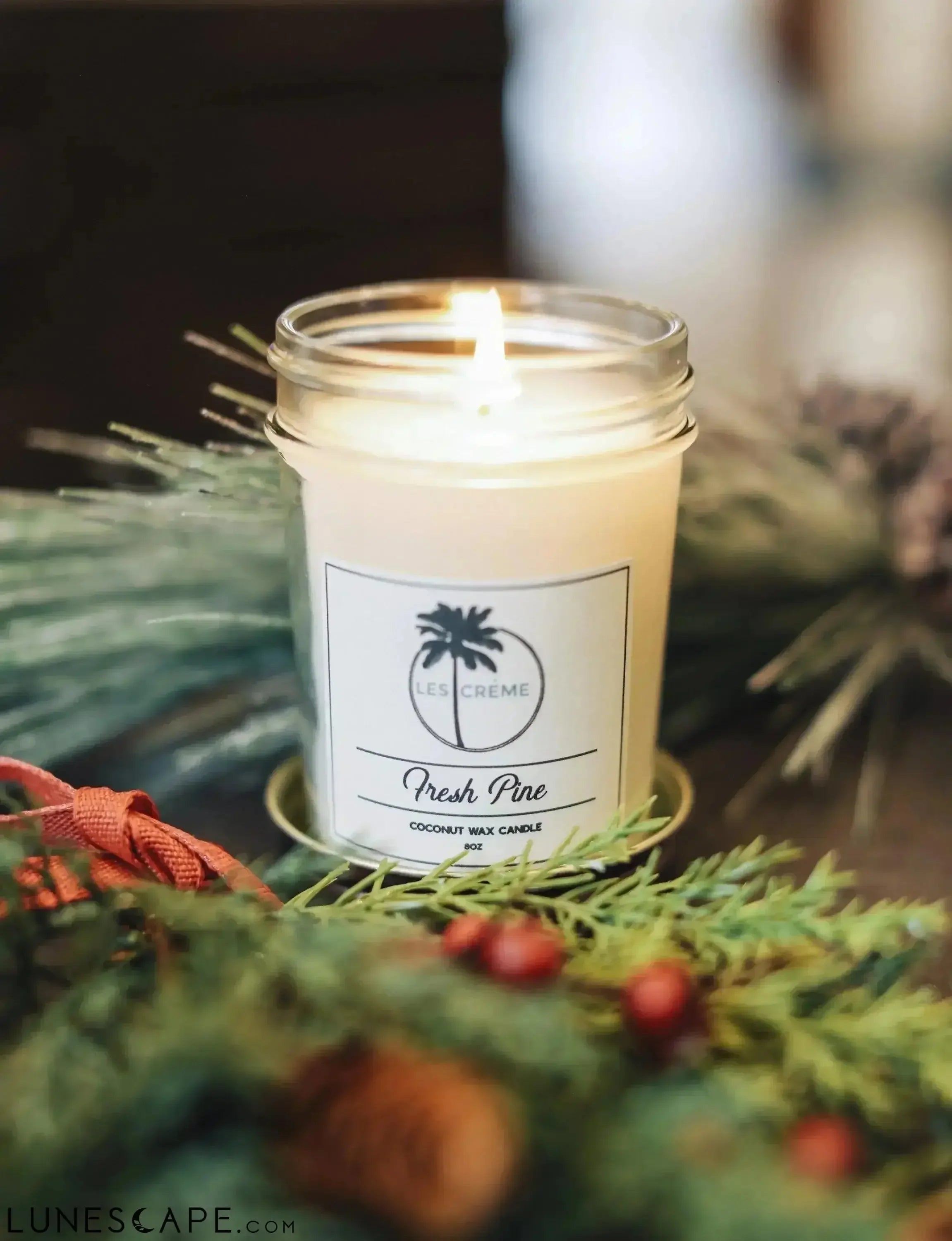 Fresh Pine Scent Coconut Wax Candle LUNESCAPE
