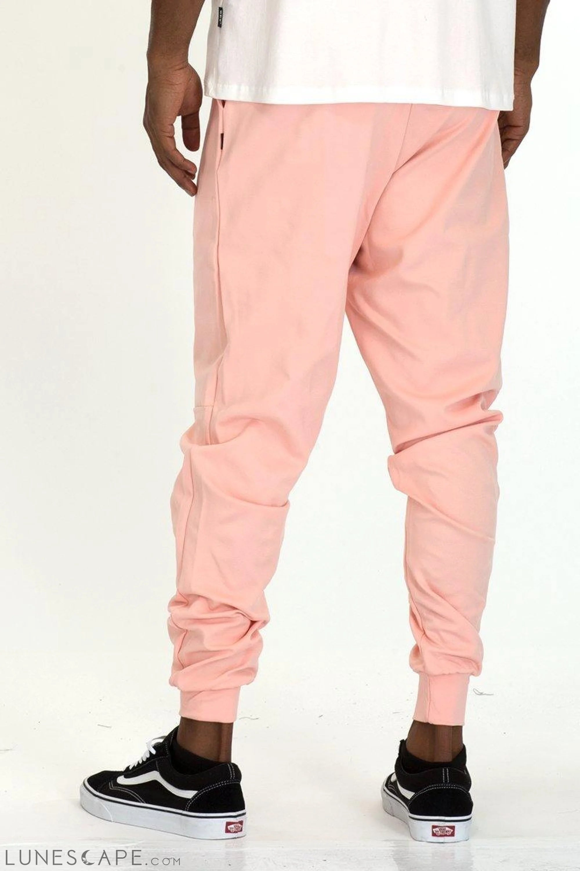 FRONT PLEAT SWEAT PANTS - PINK LUNESCAPE