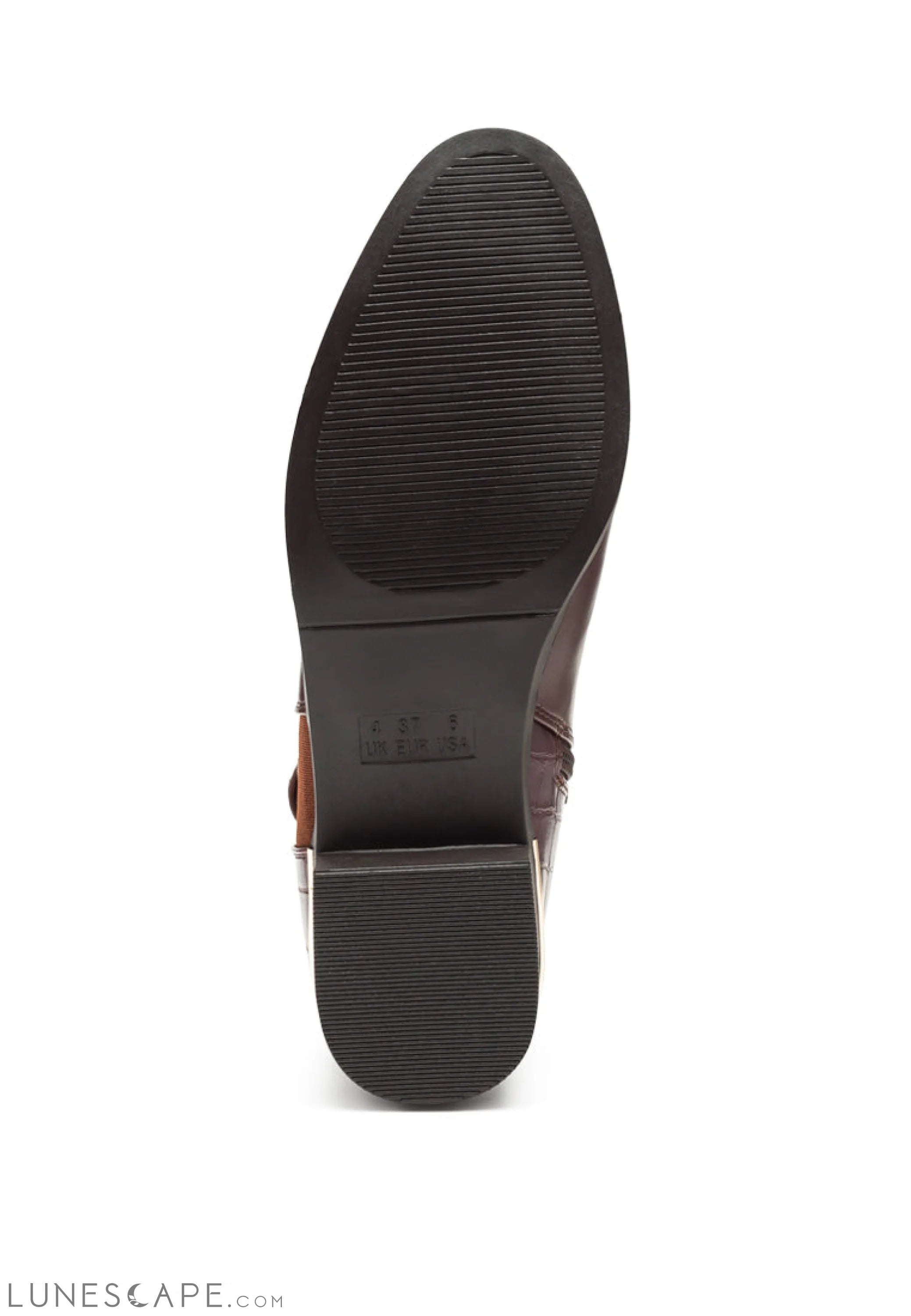 Frothy Buckled Lace-Up Ankle Boots With Croc Detail LUNESCAPE