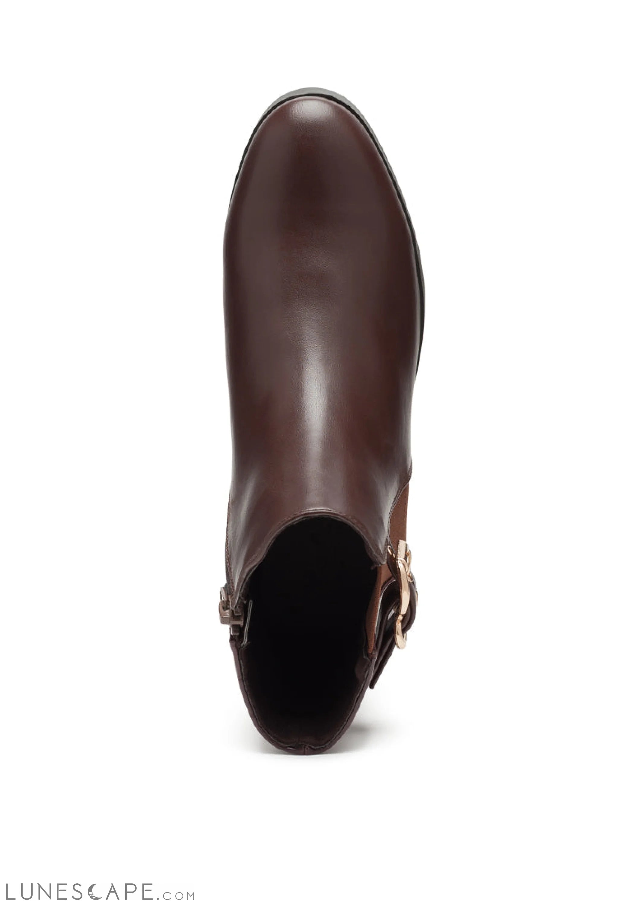Frothy Buckled Lace-Up Ankle Boots With Croc Detail LUNESCAPE