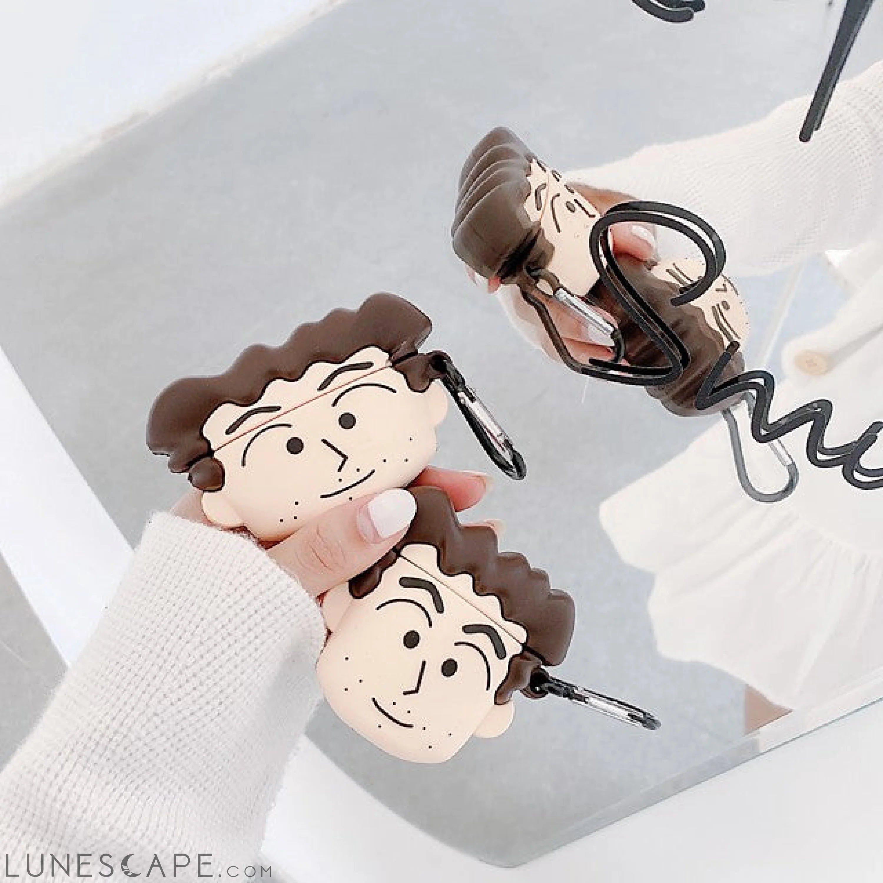 Funny Cartoon Nohara Hiroshi Earphone Case for AirPods 123 Pro LUNESCAPE
