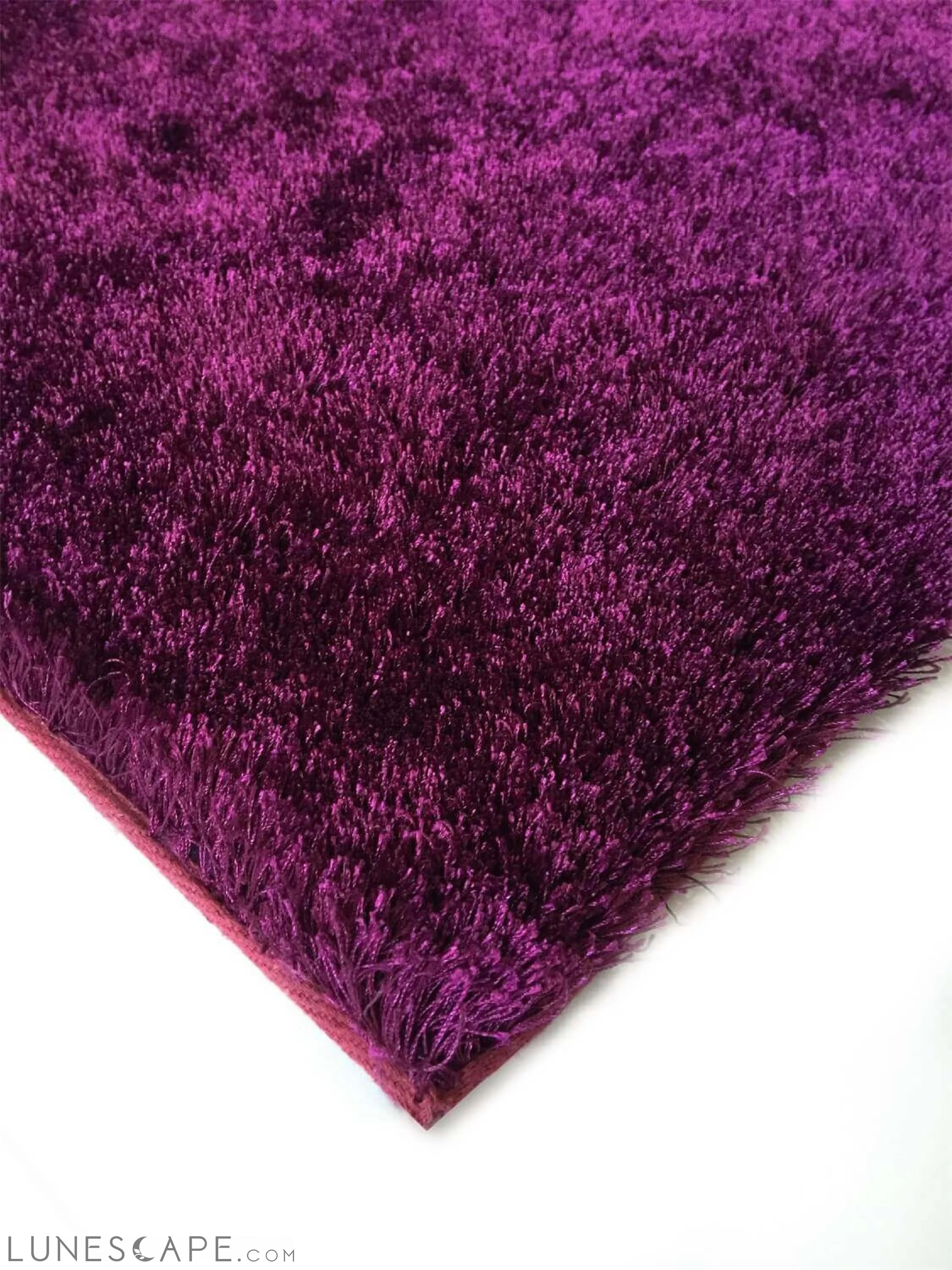 Fuzzy Magenta Area Rug LUNESCAPE