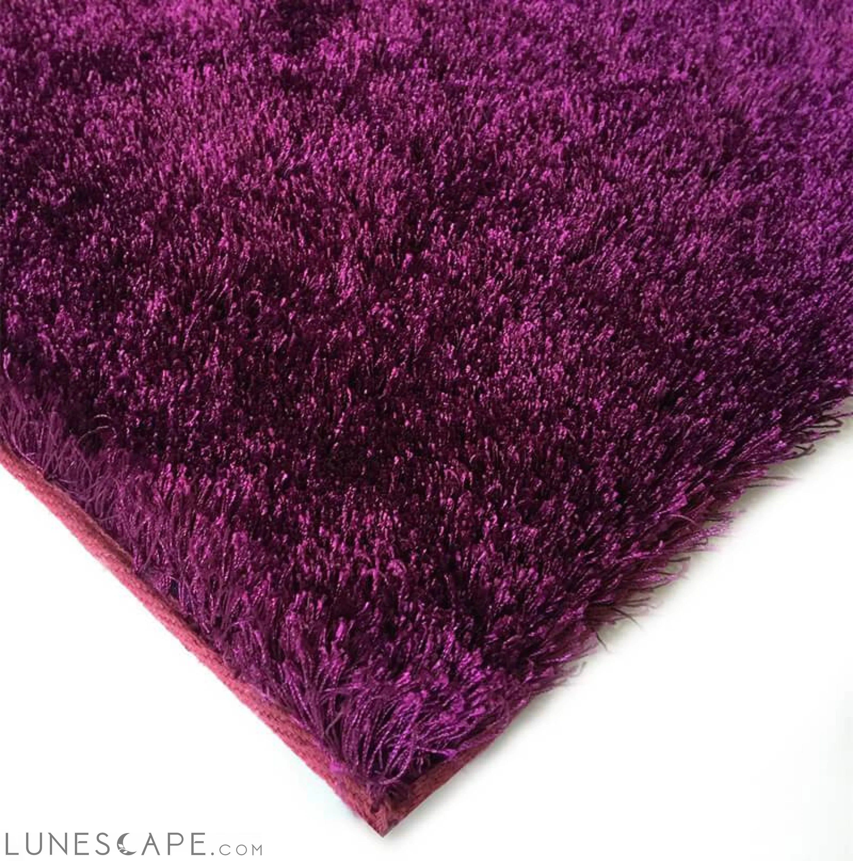 Fuzzy Magenta Area Rug LUNESCAPE