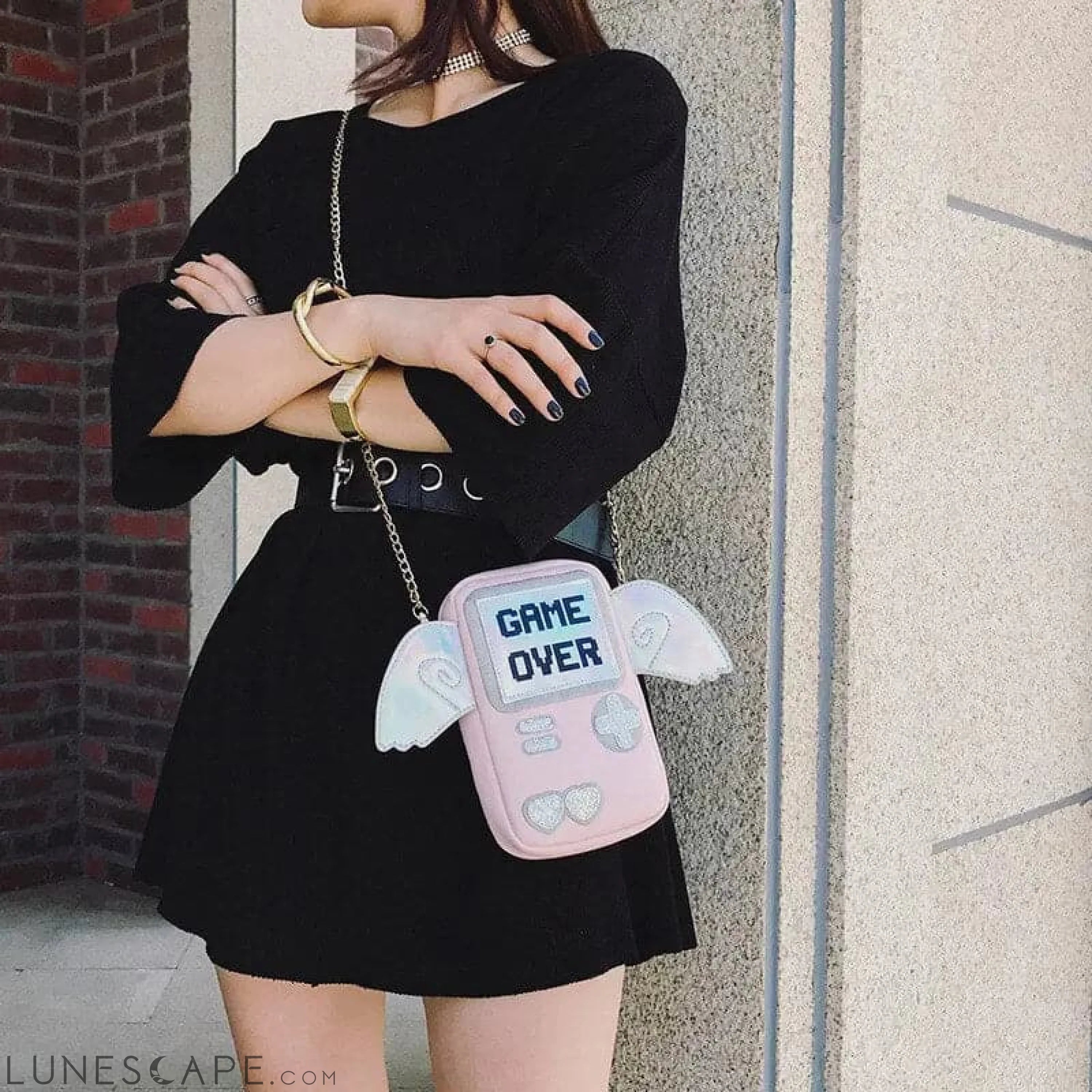 Game Over Novelty Mini Crossbody Bag LUNESCAPE