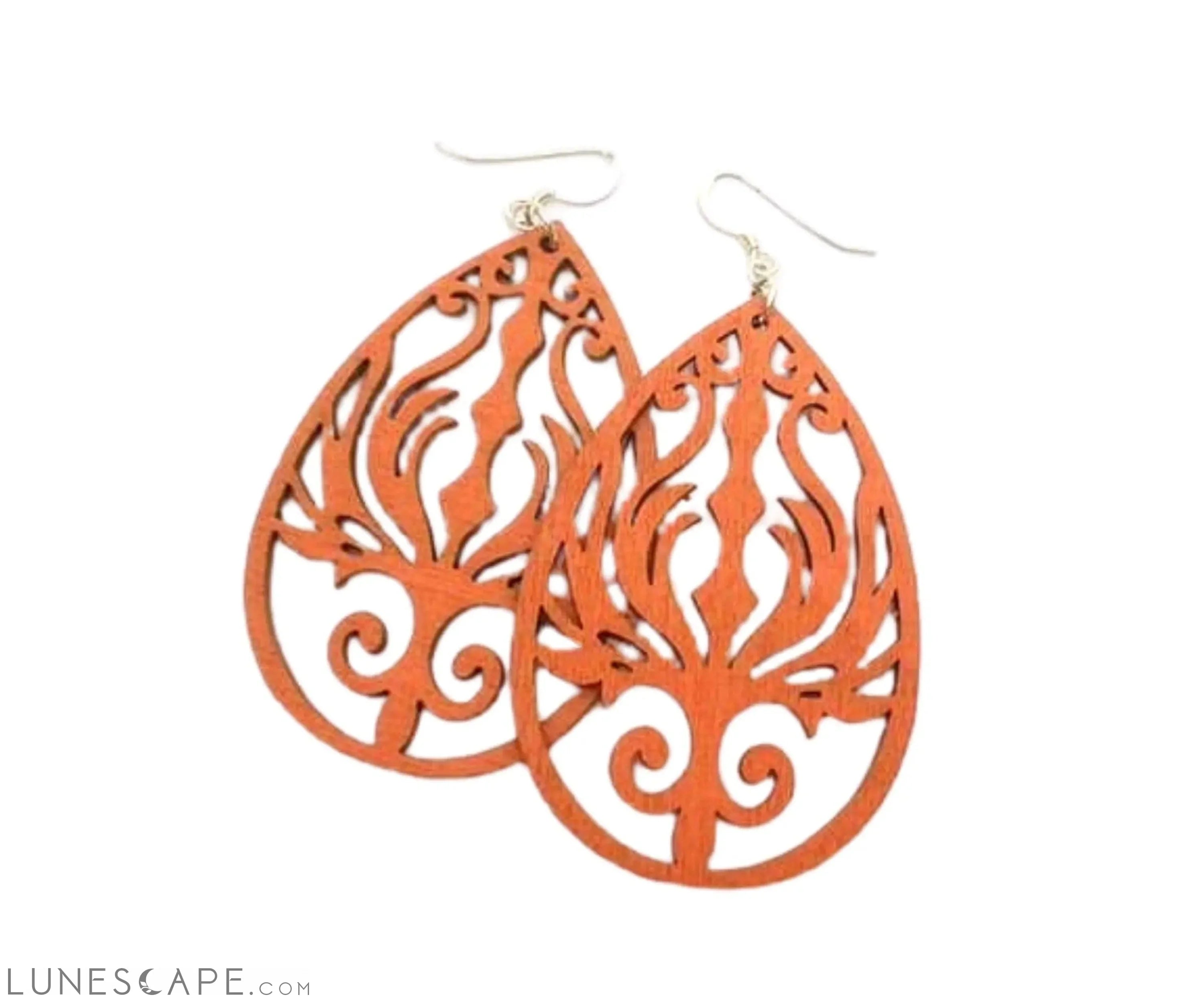 Ganesha Lotus Wooden Earrings LUNESCAPE