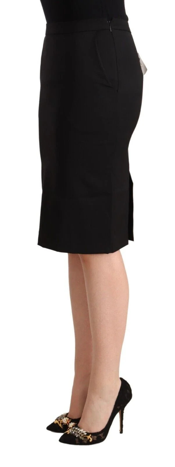 GF Ferre Chic Pencil Cut Knee-Length Skirt LUNESCAPE