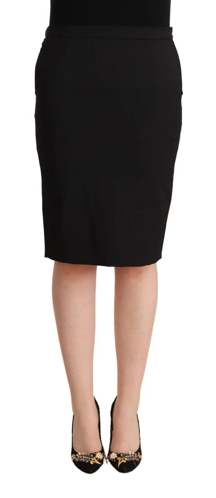 GF Ferre Chic Pencil Cut Knee-Length Skirt LUNESCAPE