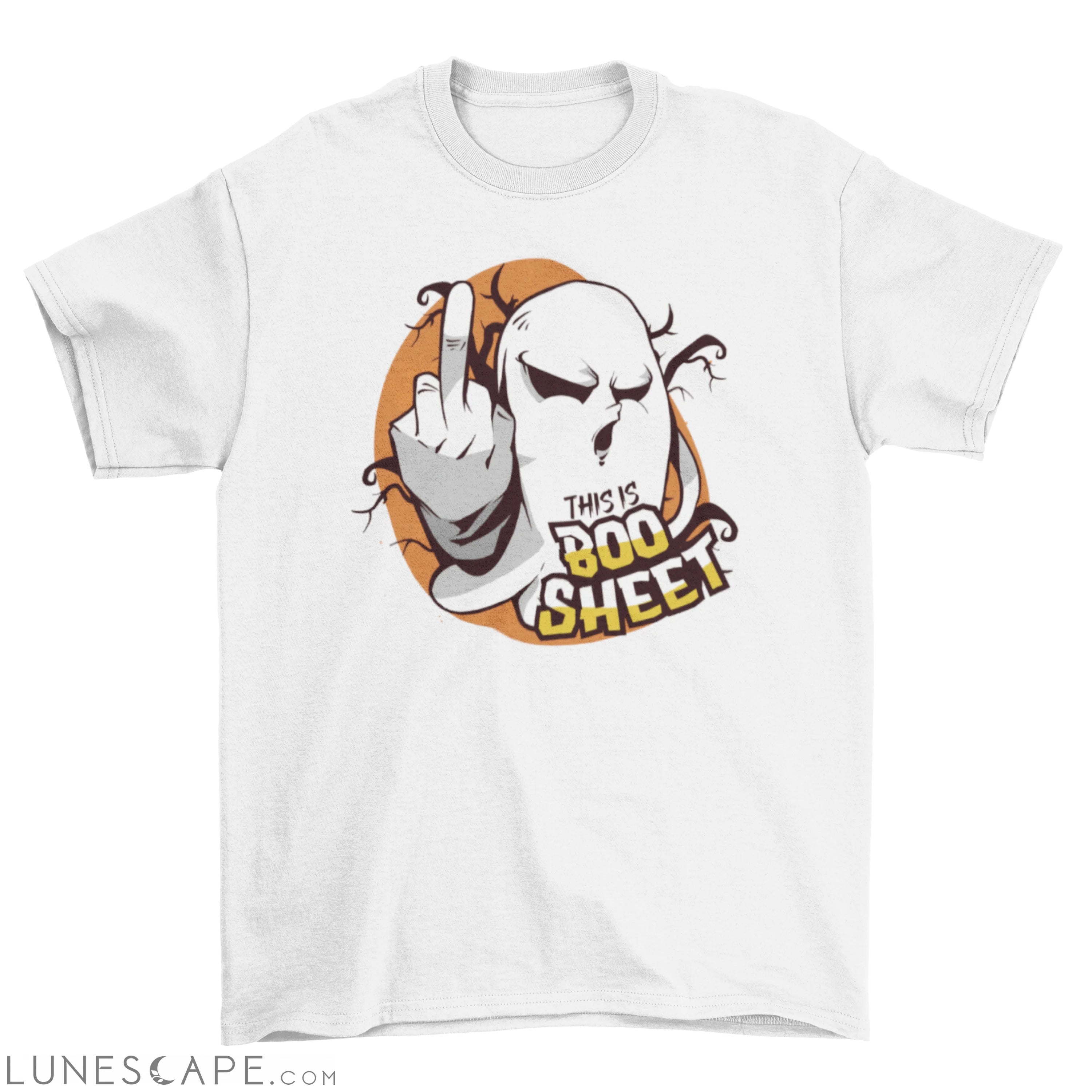 Ghost Flipping Off Quote T-shirt design LUNESCAPE