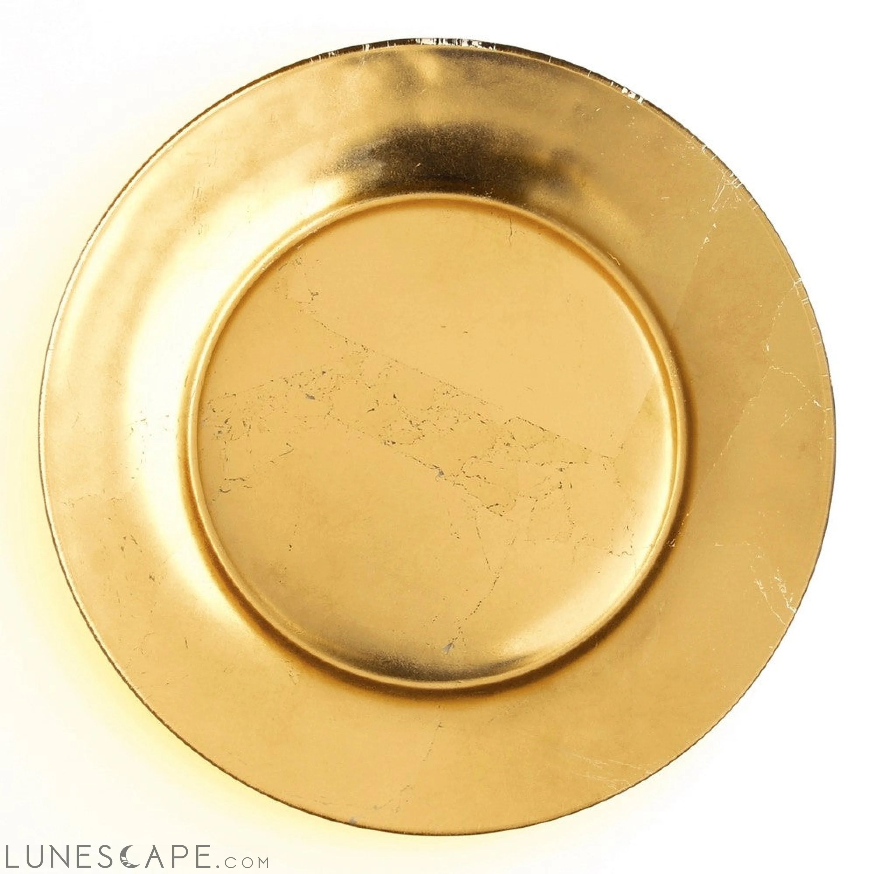 GILT PRIMA Set/4 Gold Salad Plates LUNESCAPE