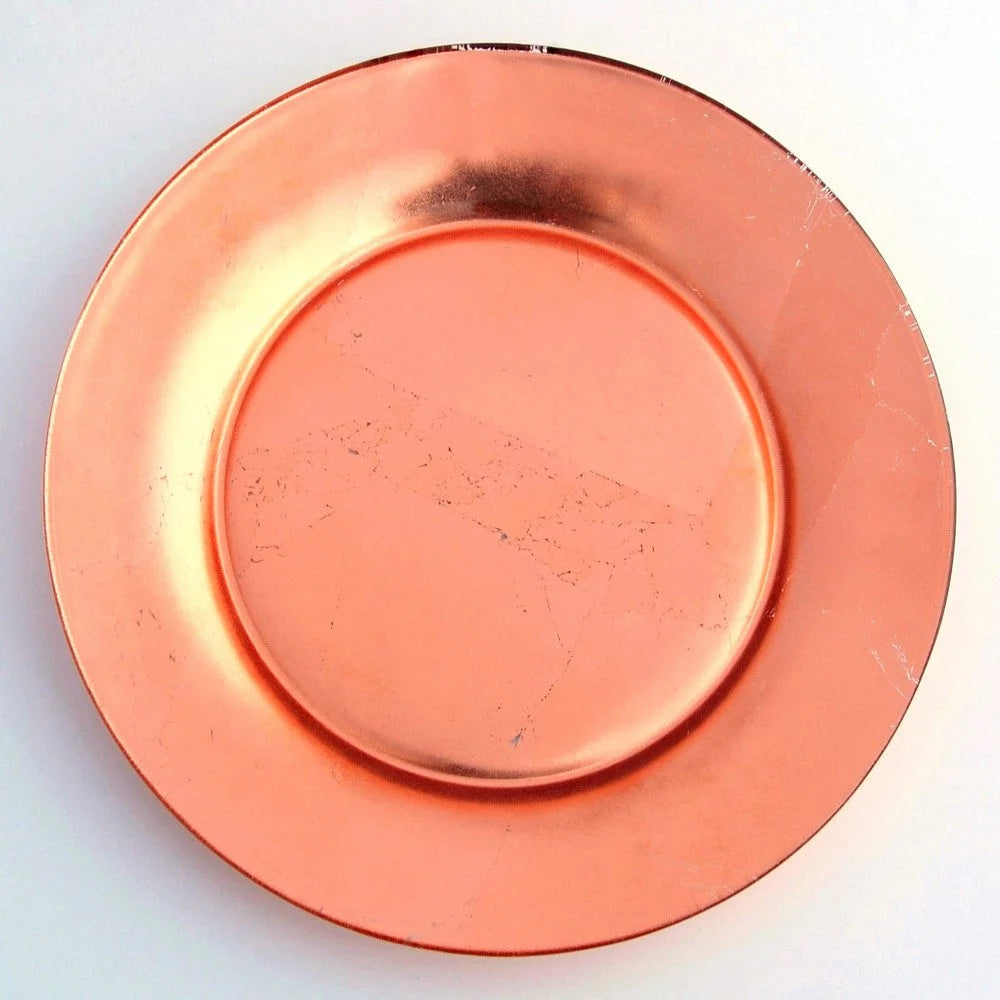 GILT PRIMA Set/4 Rose Gold Dinner Plates LUNESCAPE