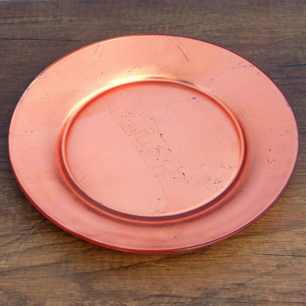 GILT PRIMA Set/4 Rose Gold Dinner Plates LUNESCAPE