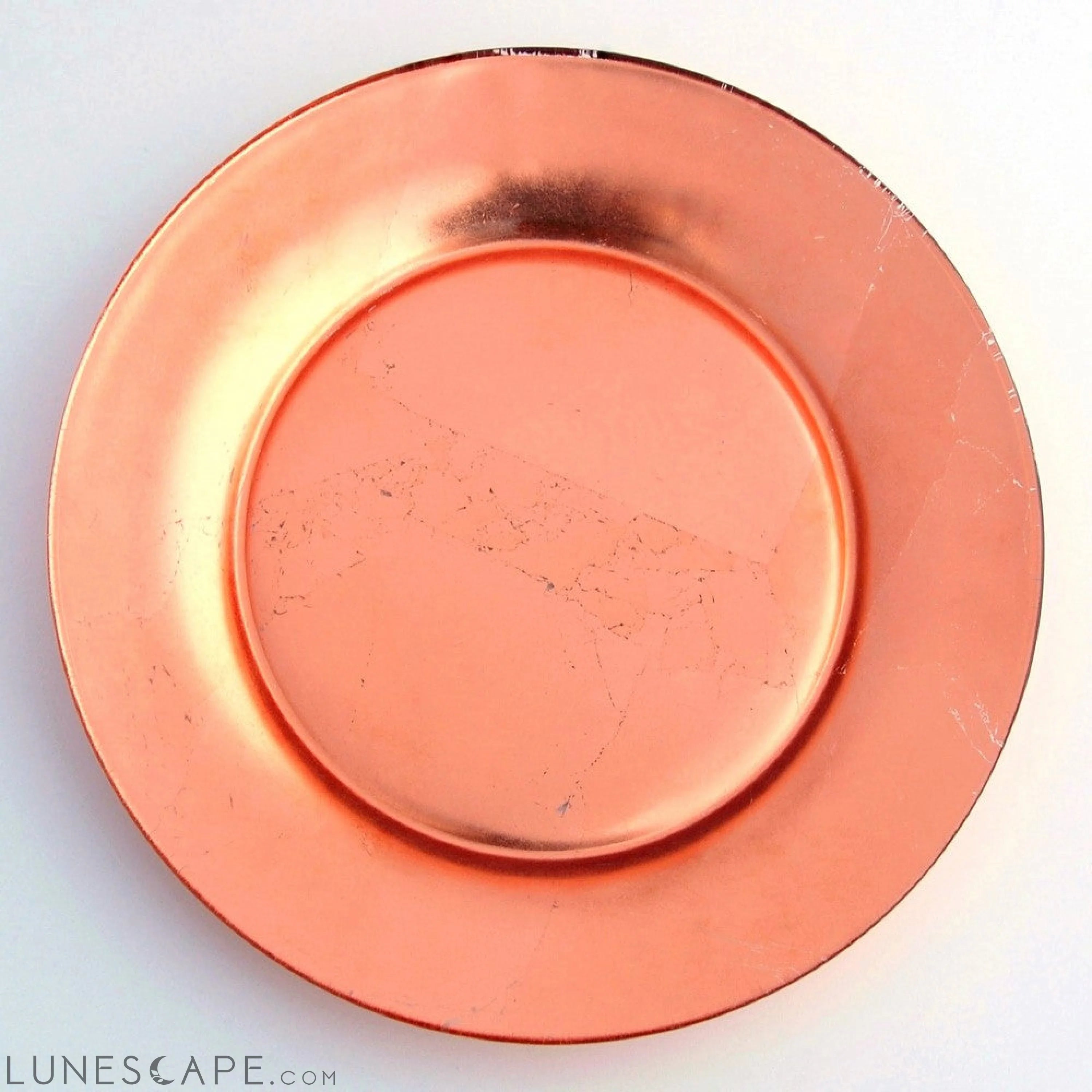 GILT PRIMA Set/4 Rose Gold Salad Plates LUNESCAPE